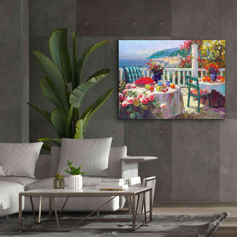 Image of 'Terrace Brunch' by Furtesen, Giclee Canvas Wall Art,54x40
