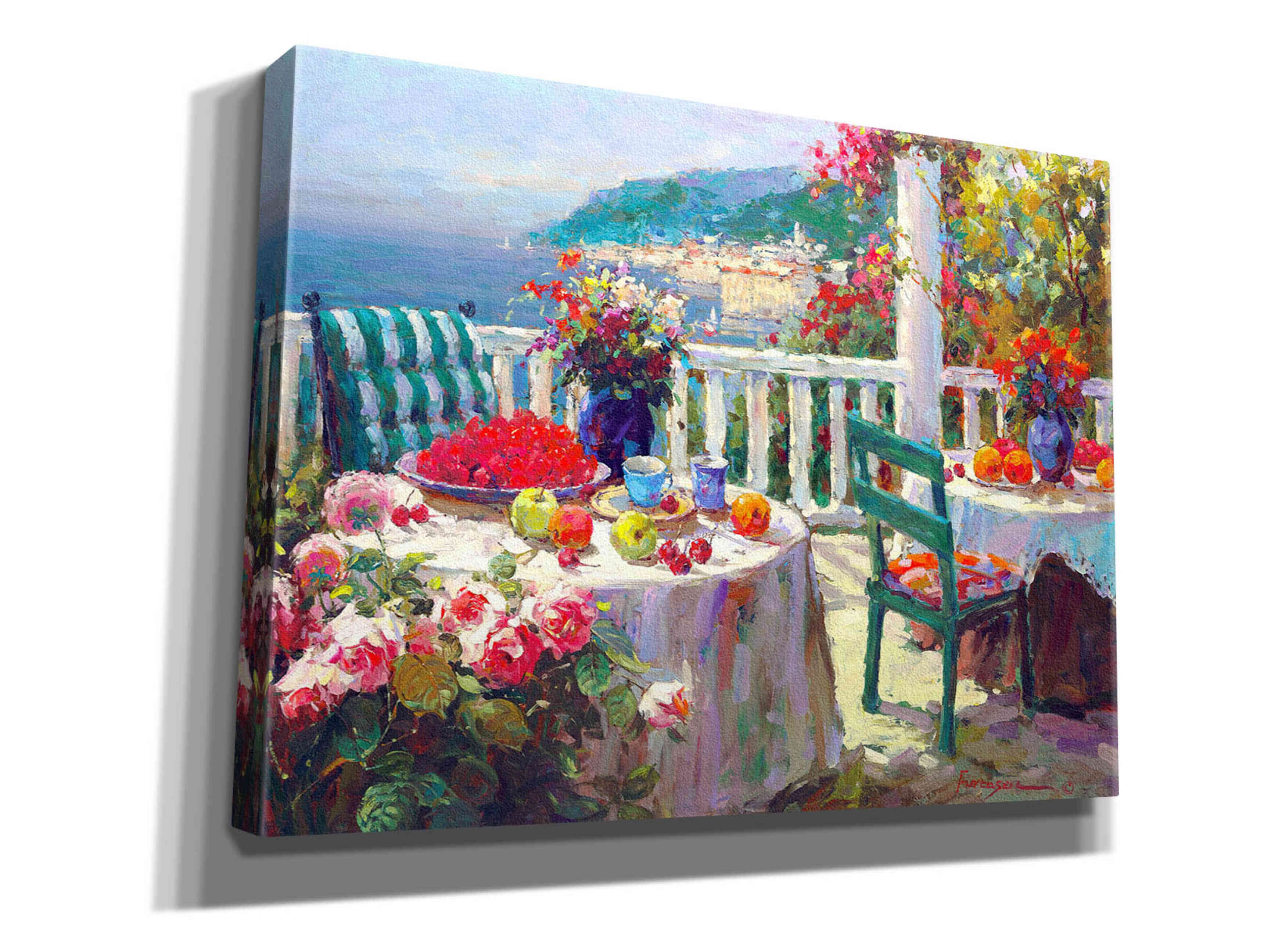 'Terrace Brunch' by Furtesen, Giclee Canvas Wall Art