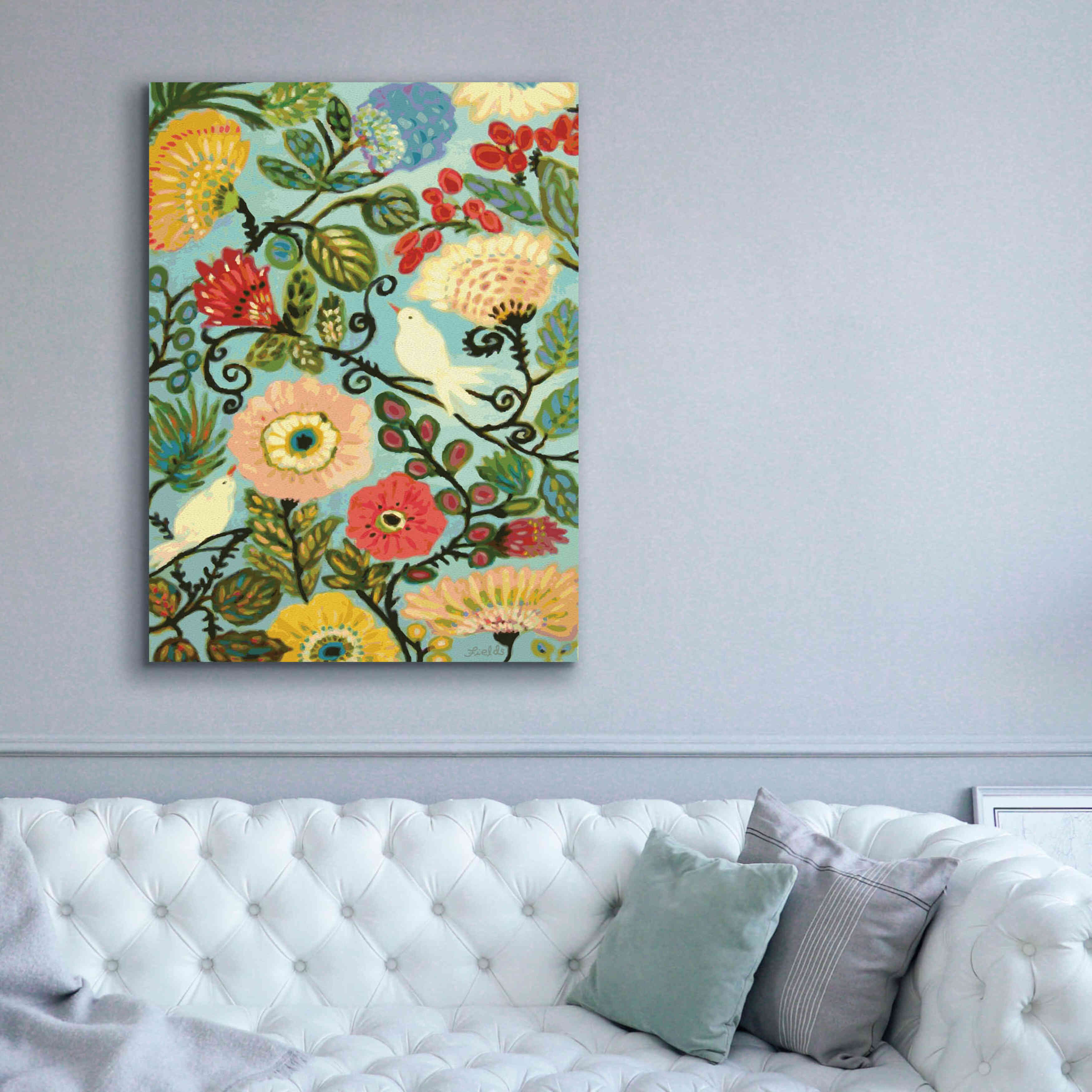 'Sweet Cottage Garden' by Karen Fields, Giclee Canvas Wall Art,40x54