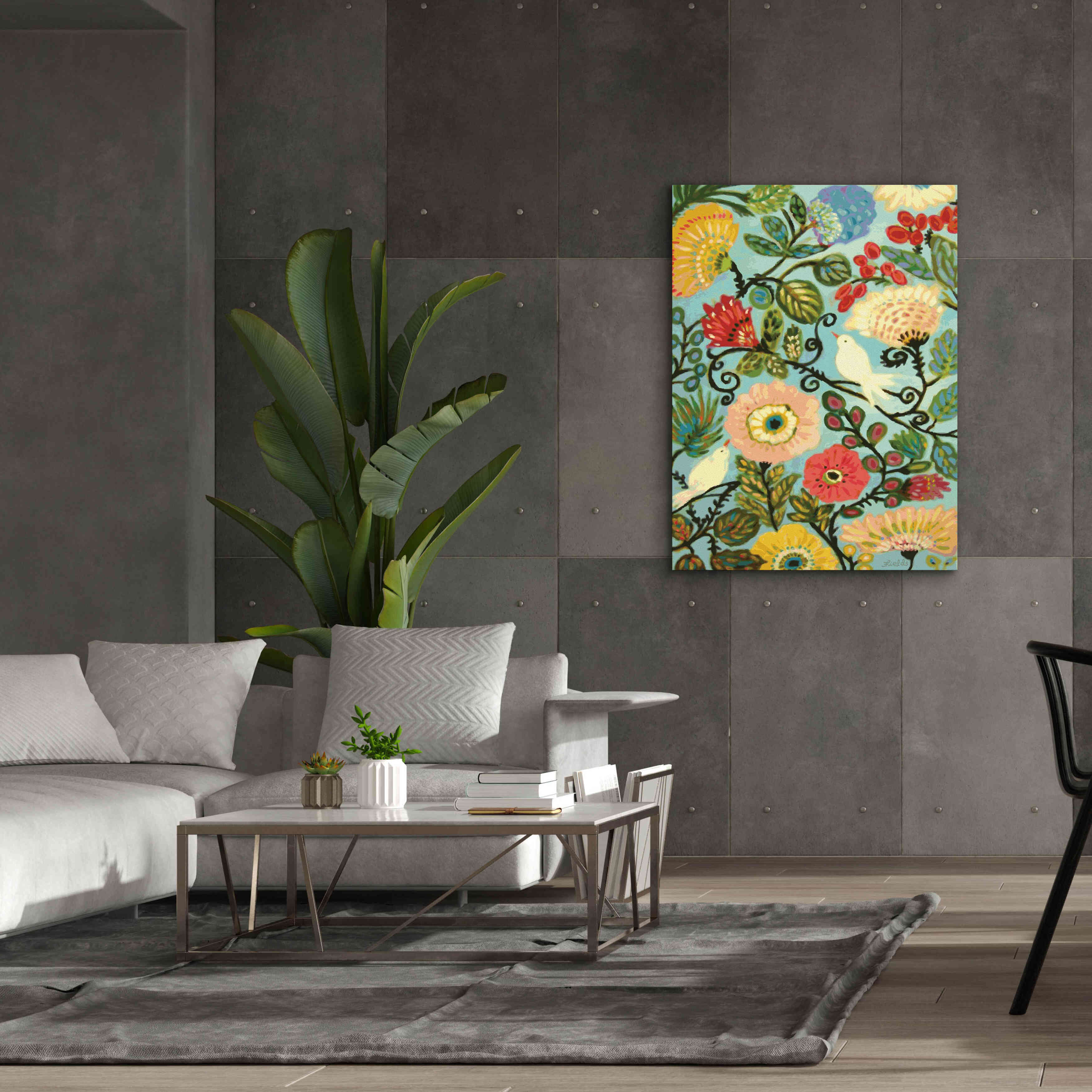 'Sweet Cottage Garden' by Karen Fields, Giclee Canvas Wall Art,40x54