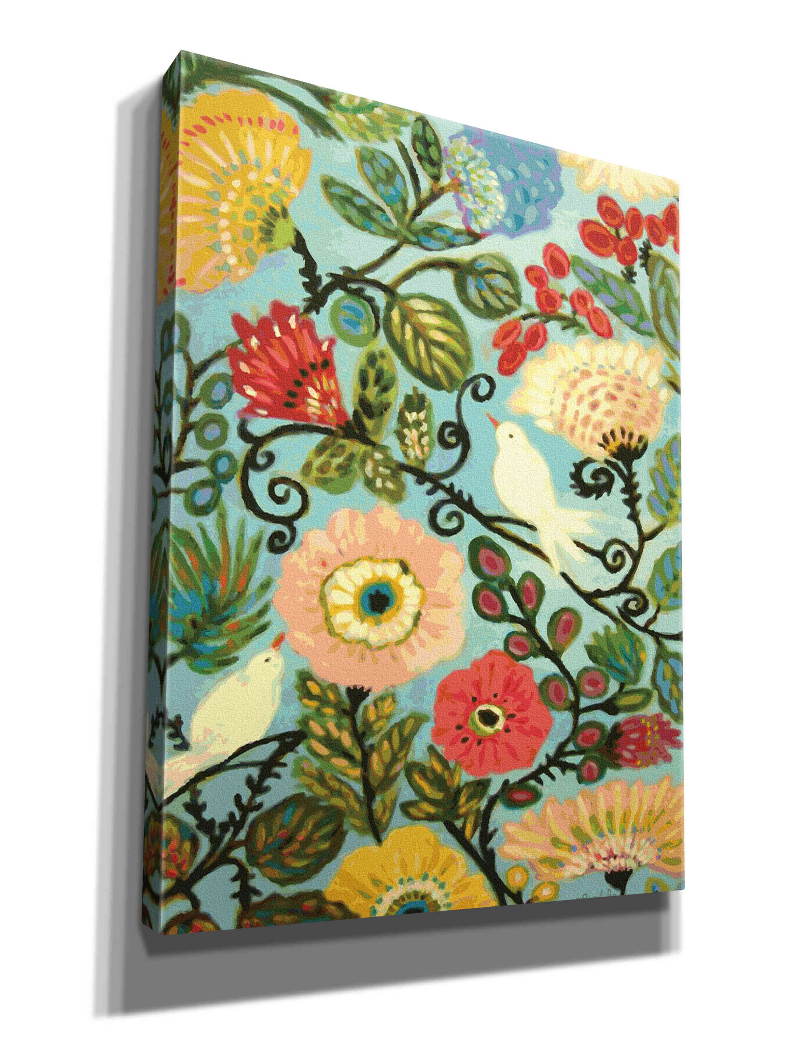 'Sweet Cottage Garden' by Karen Fields, Giclee Canvas Wall Art