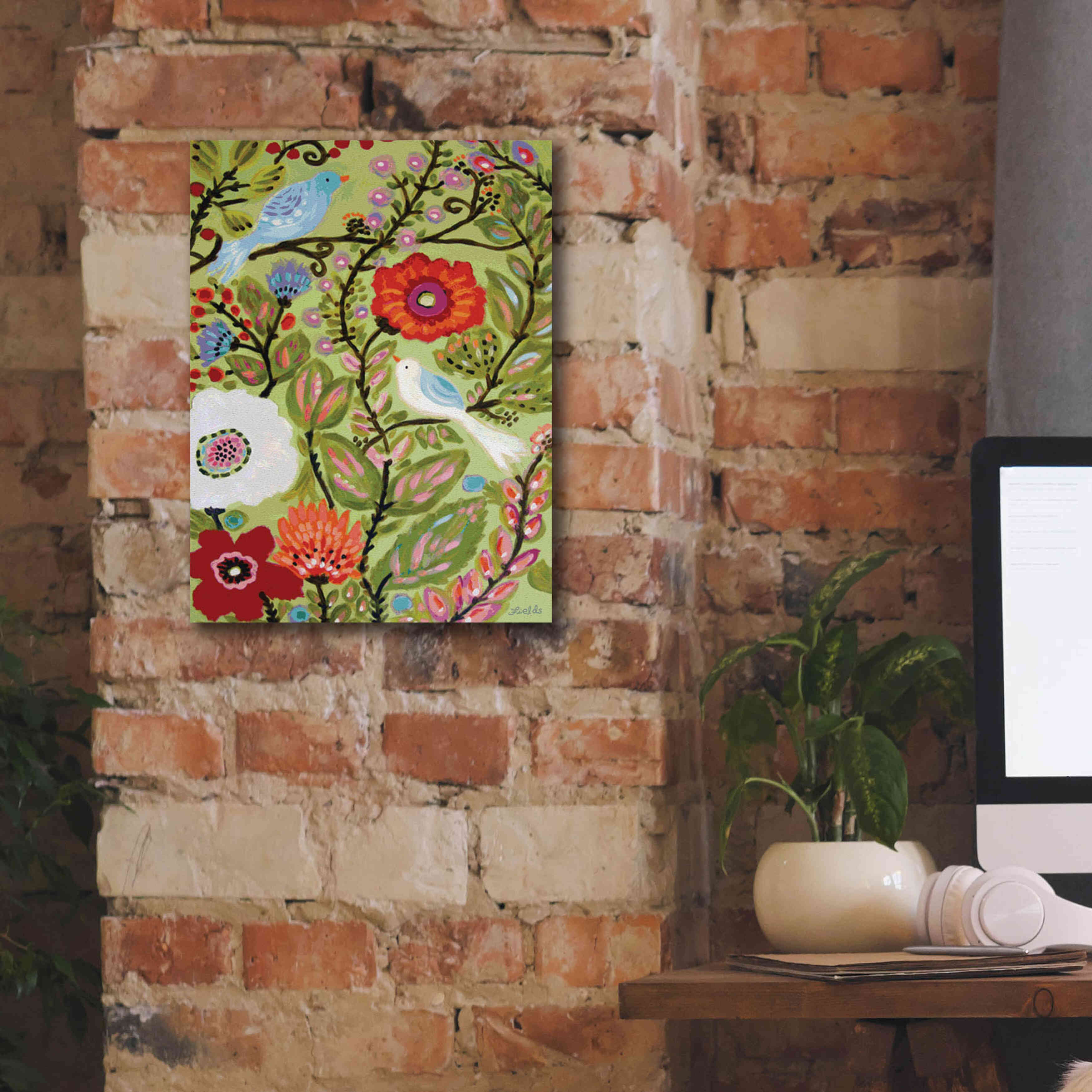 'Peace Garden' by Karen Fields, Giclee Canvas Wall Art,12x16