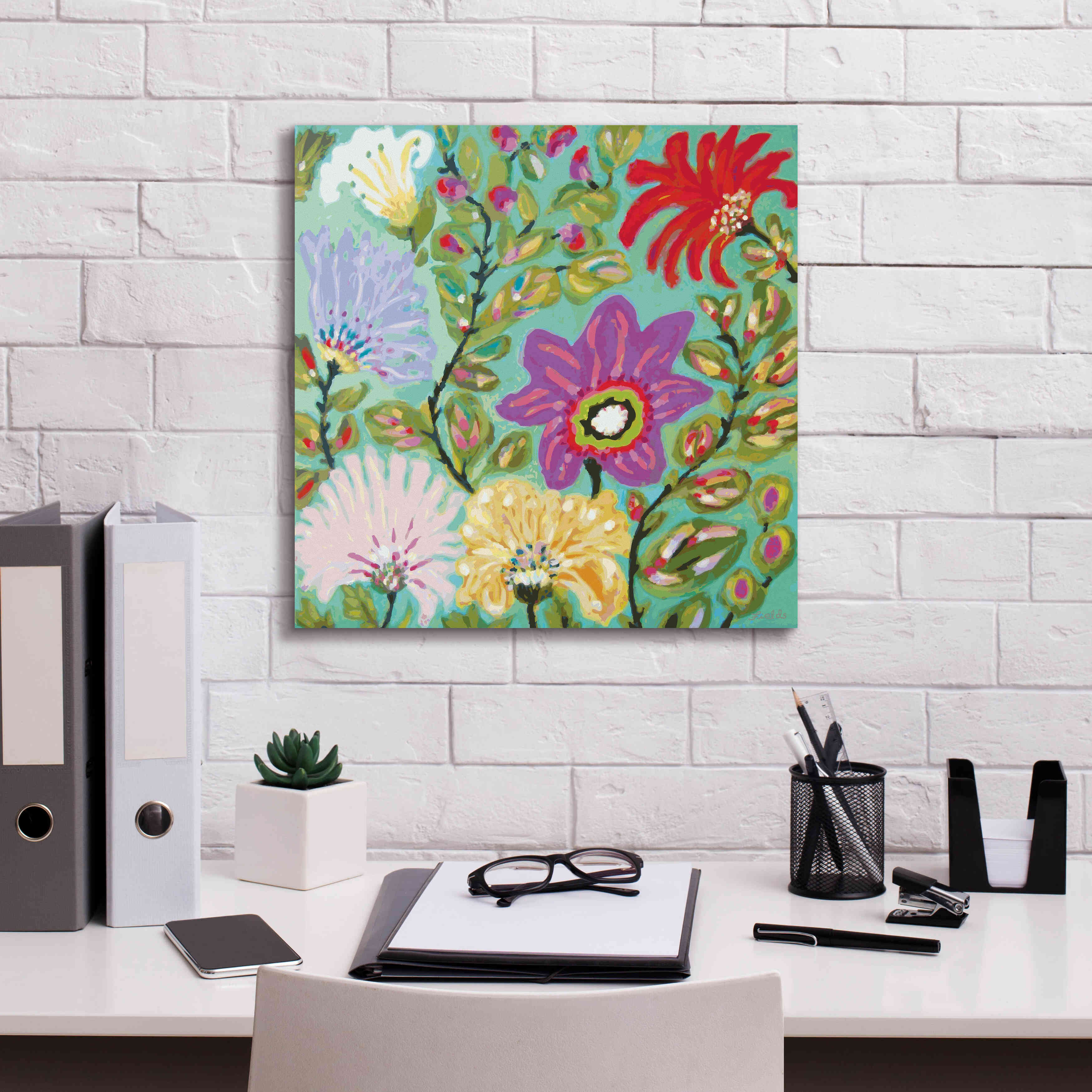 'Liberty Garden' by Karen Fields, Giclee Canvas Wall Art,18x18