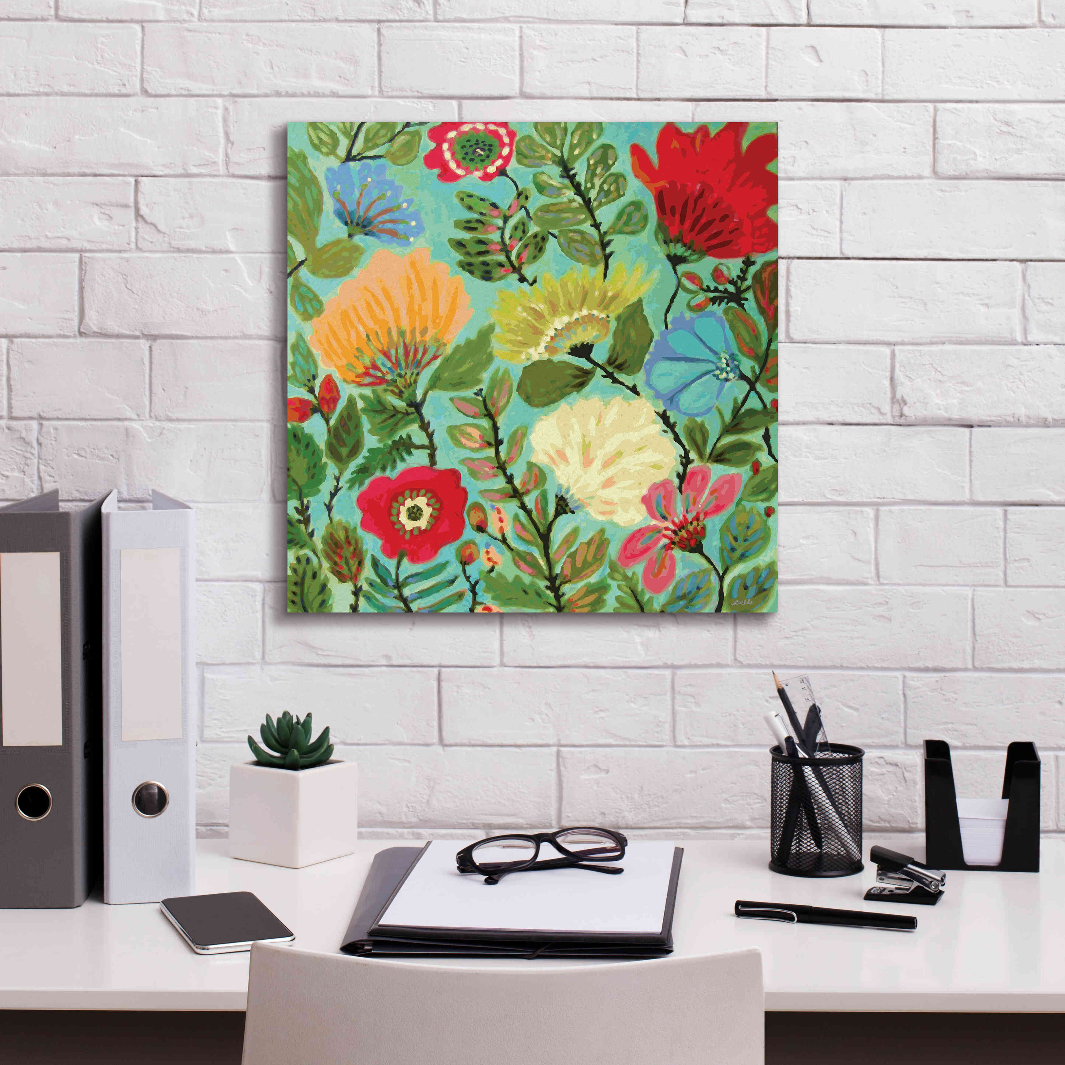 'Freedom Garden' by Karen Fields, Giclee Canvas Wall Art,18x18