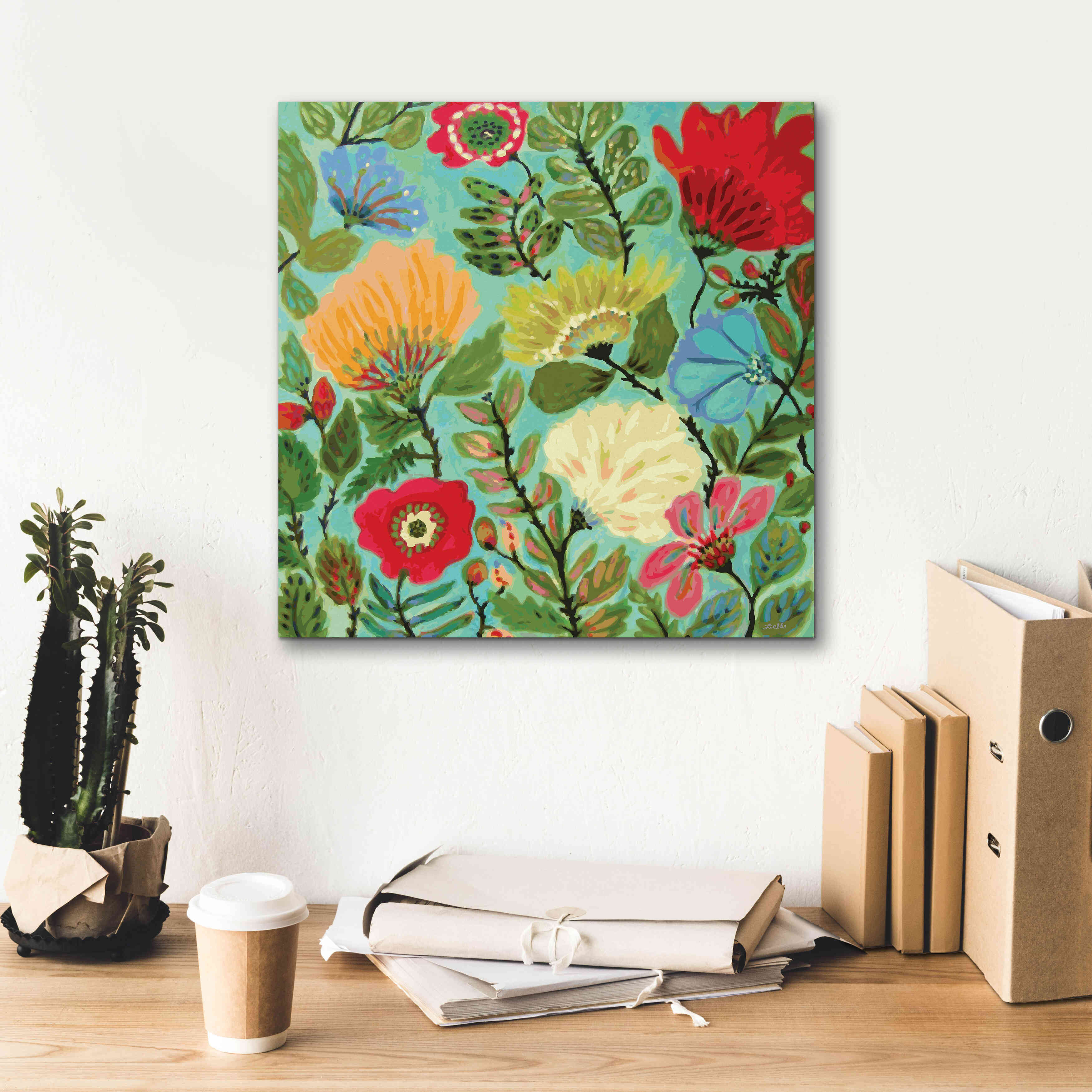 'Freedom Garden' by Karen Fields, Giclee Canvas Wall Art,18x18