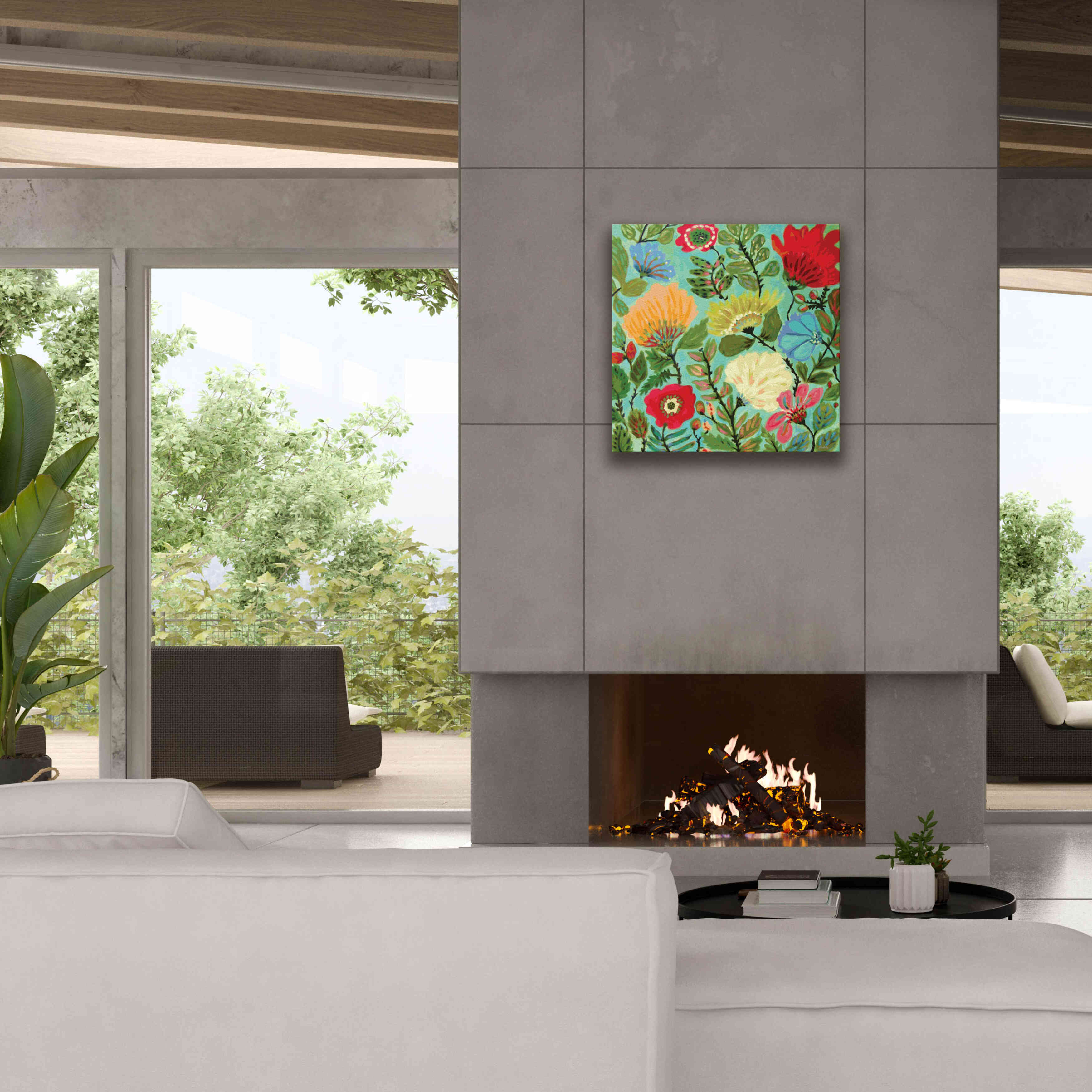 'Freedom Garden' by Karen Fields, Giclee Canvas Wall Art,26x26