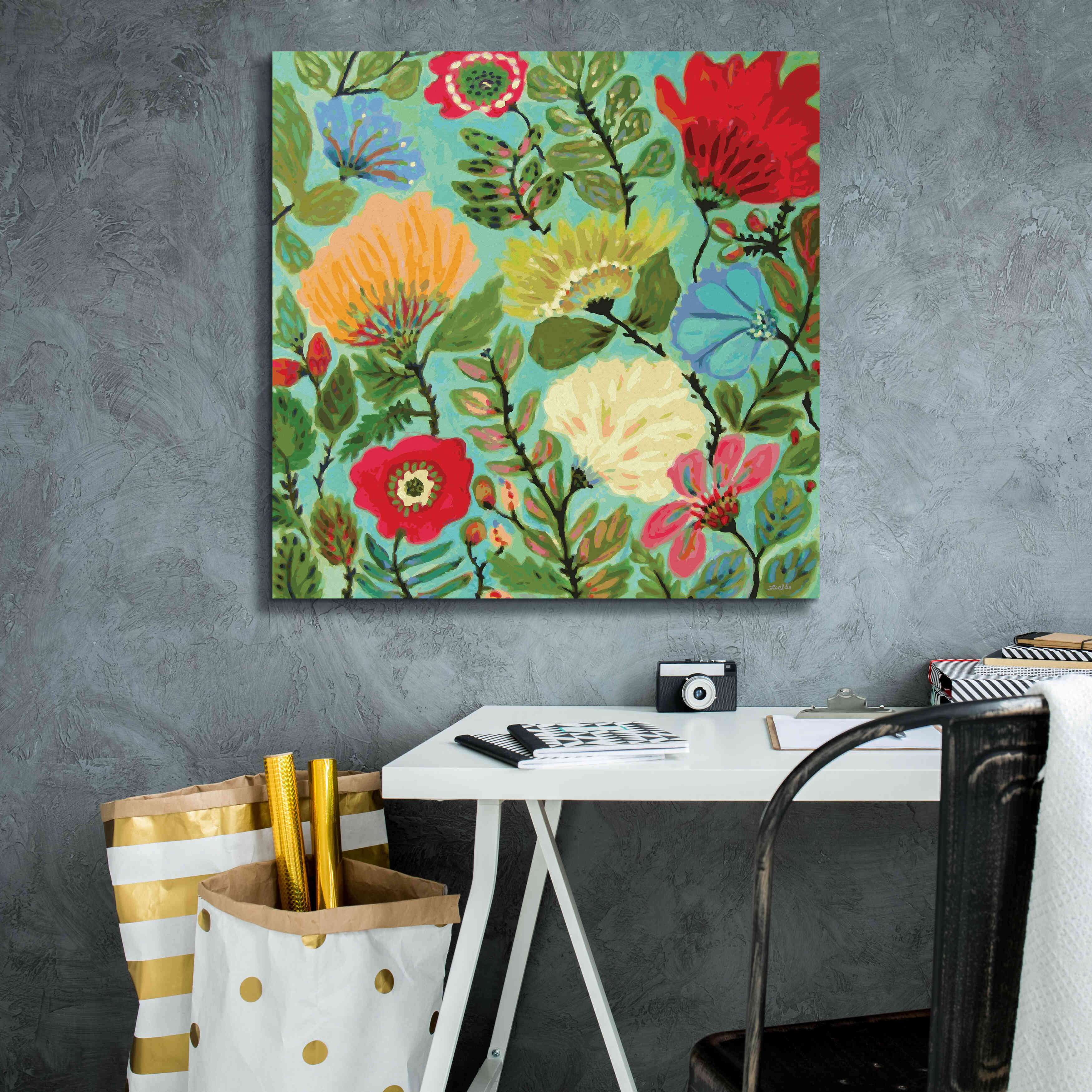 'Freedom Garden' by Karen Fields, Giclee Canvas Wall Art,26x26