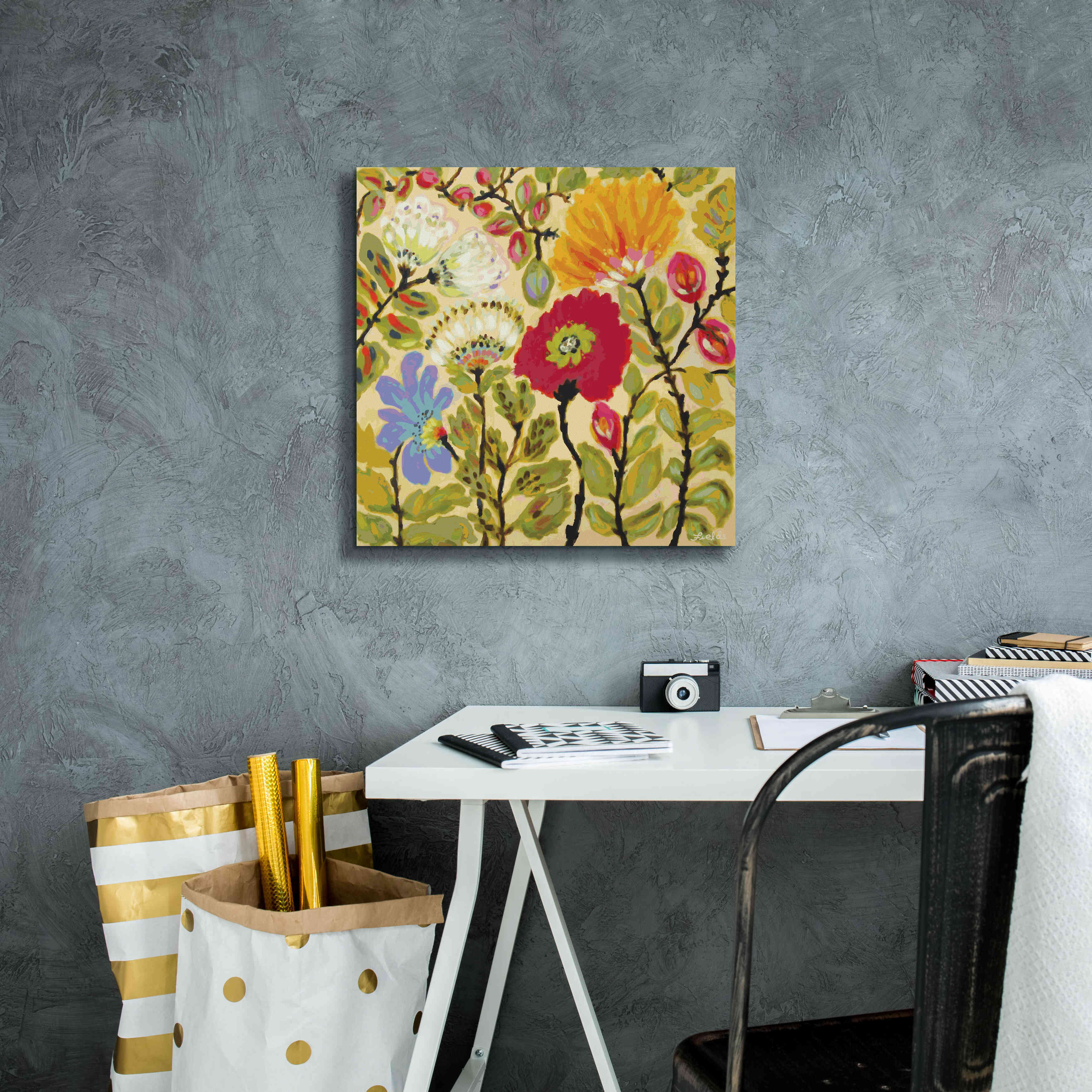 'Autumn Fresh Garden' by Karen Fields, Giclee Canvas Wall Art,18x18