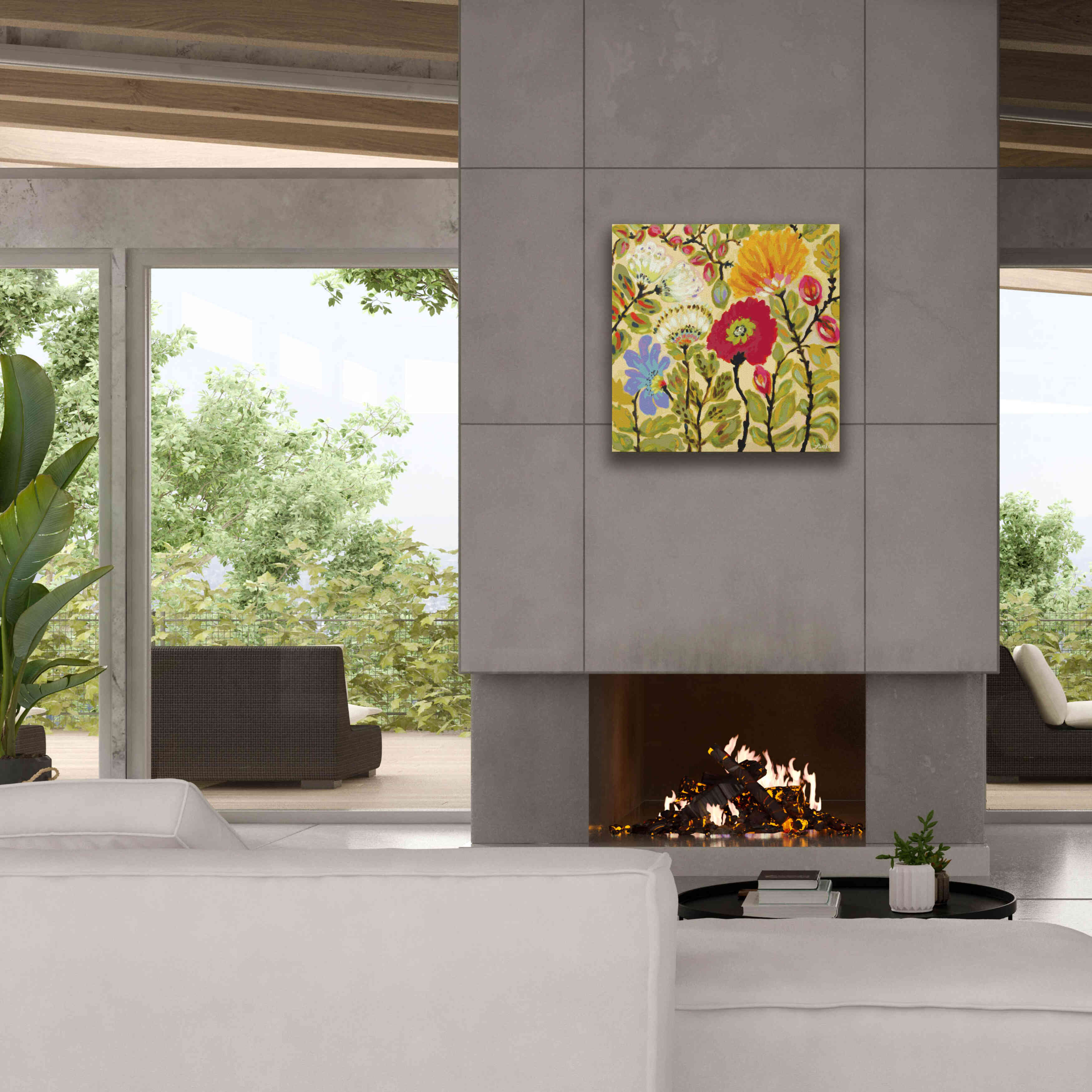 'Autumn Fresh Garden' by Karen Fields, Giclee Canvas Wall Art,26x26