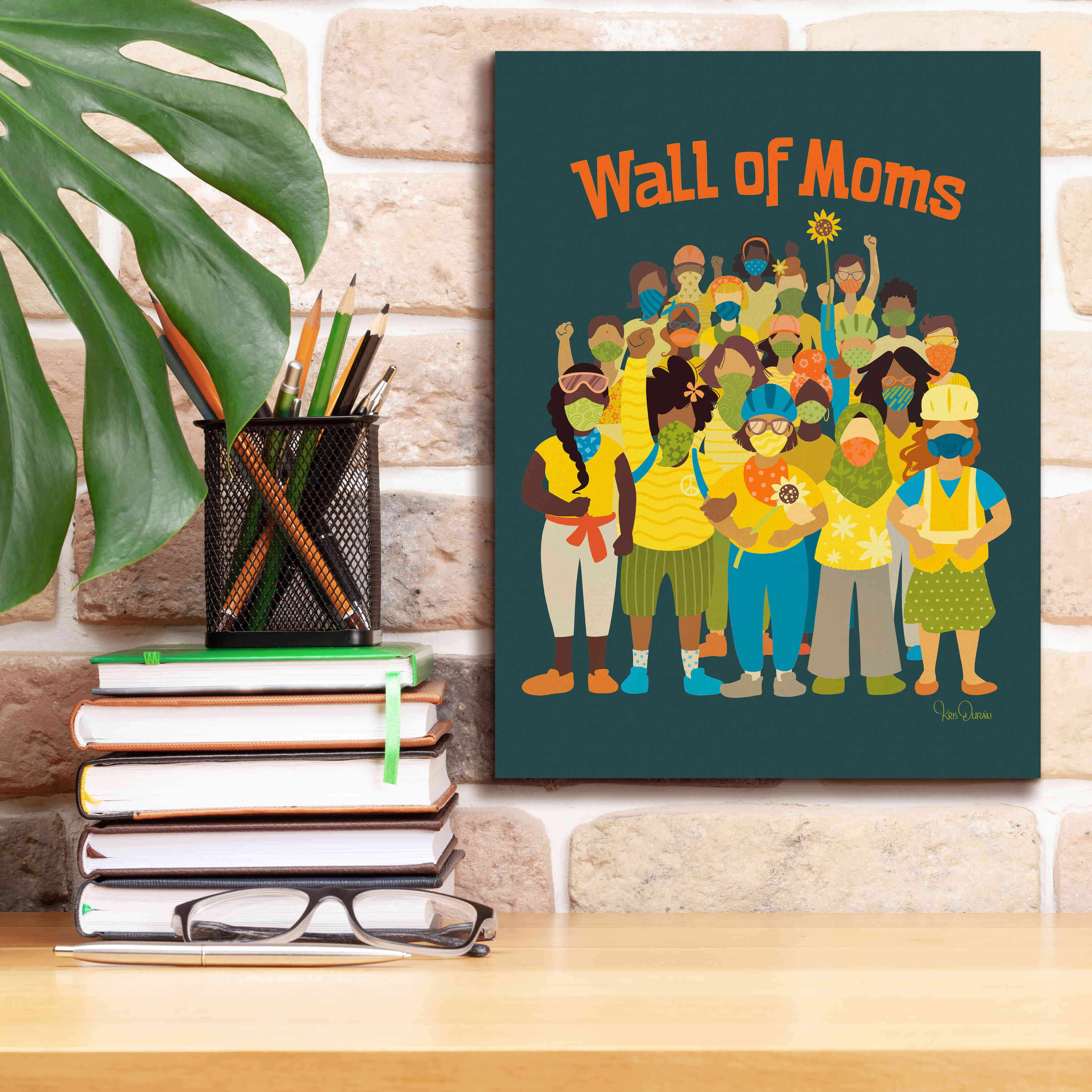 'Wall of Moms' by Kris Duran, Giclee Canvas Wall Art,12x16