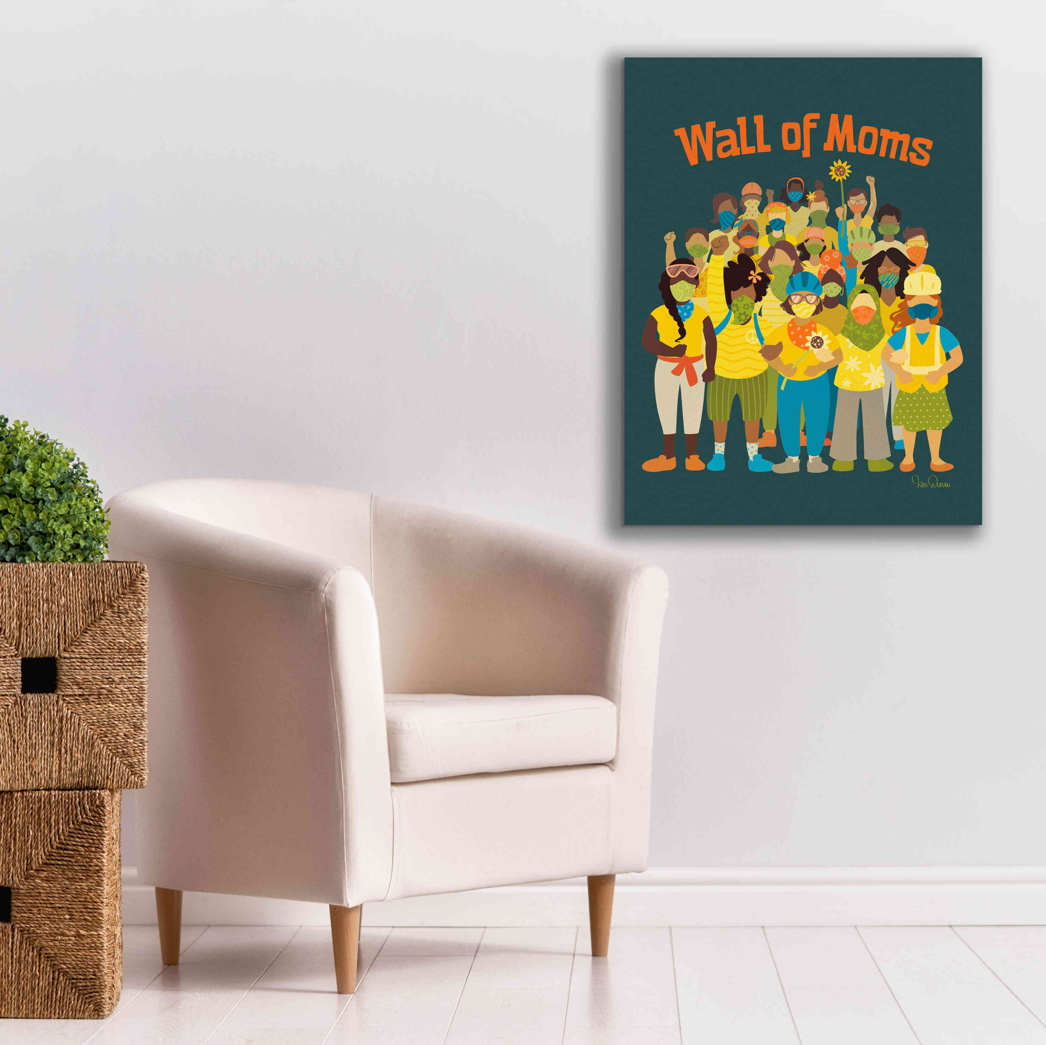 'Wall of Moms' by Kris Duran, Giclee Canvas Wall Art,26x34