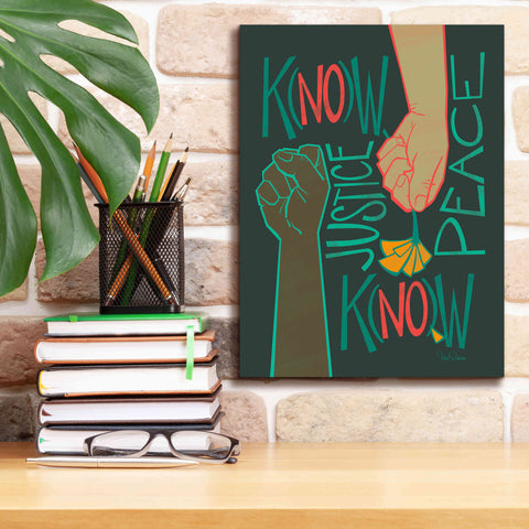 Image of 'Know Justice' by Kris Duran, Giclee Canvas Wall Art,12x16