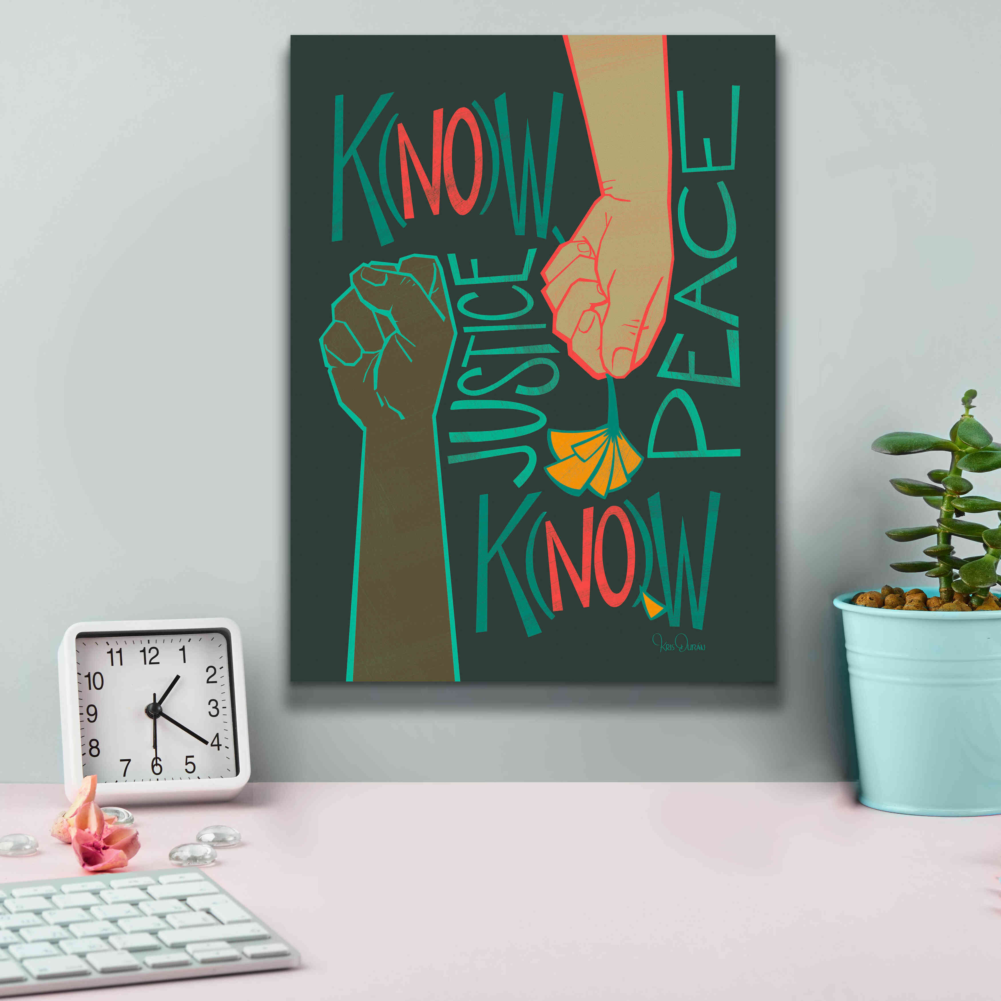 'Know Justice' by Kris Duran, Giclee Canvas Wall Art,12x16