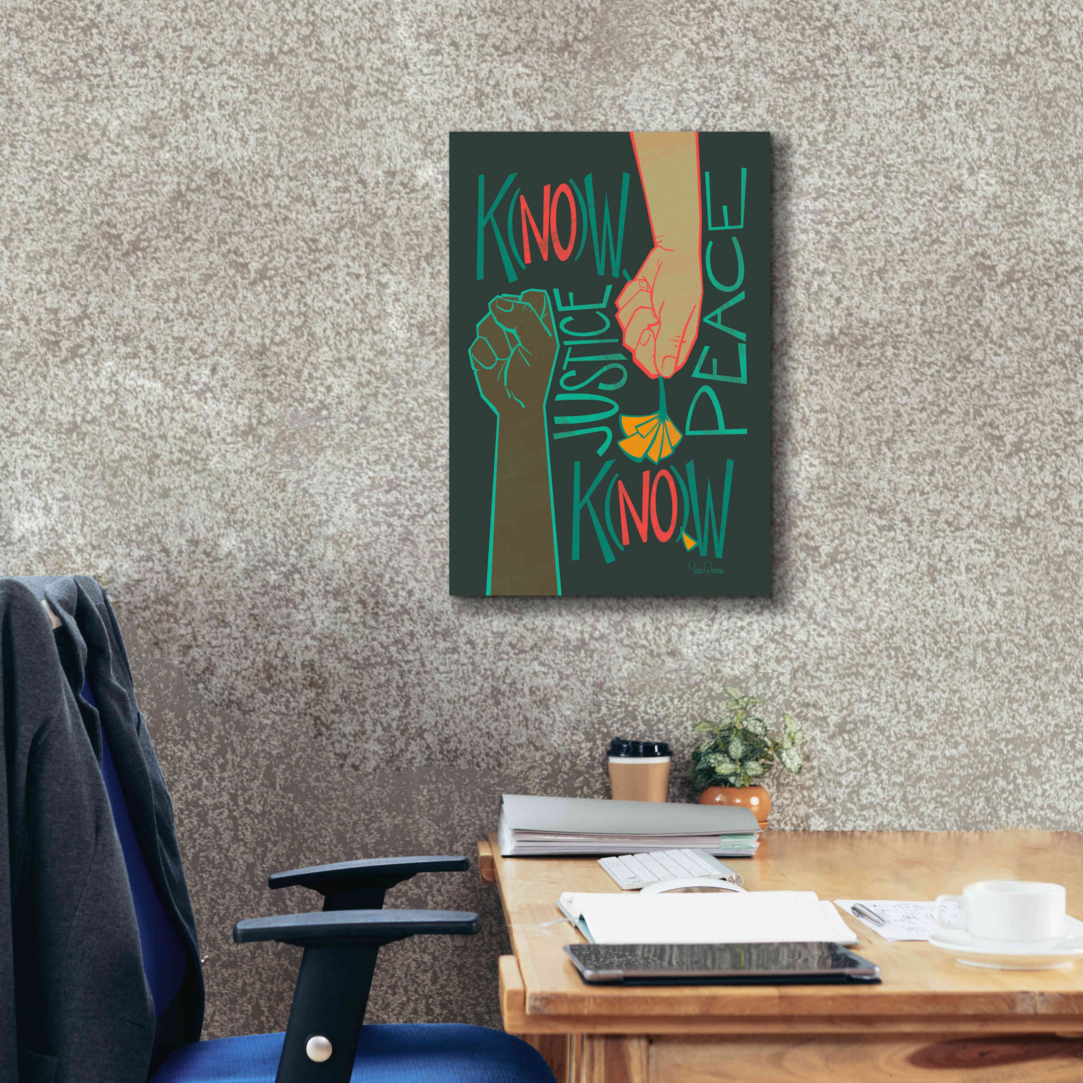 'Know Justice' by Kris Duran, Giclee Canvas Wall Art,18x26