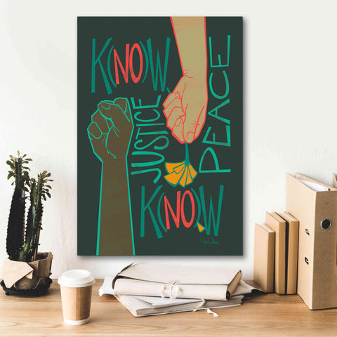 Image of 'Know Justice' by Kris Duran, Giclee Canvas Wall Art,18x26