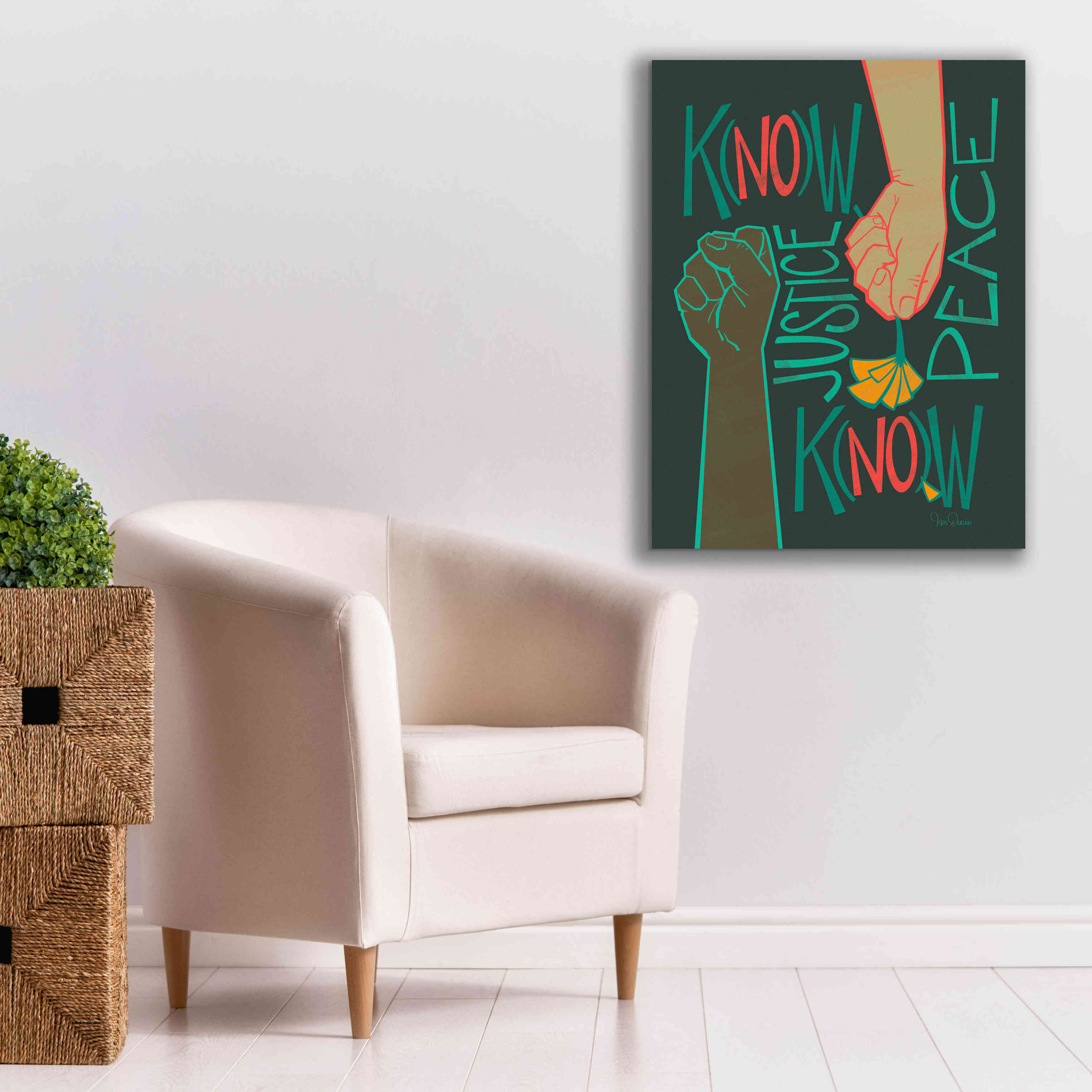 'Know Justice' by Kris Duran, Giclee Canvas Wall Art,26x34