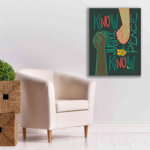 Image of 'Know Justice' by Kris Duran, Giclee Canvas Wall Art,26x34