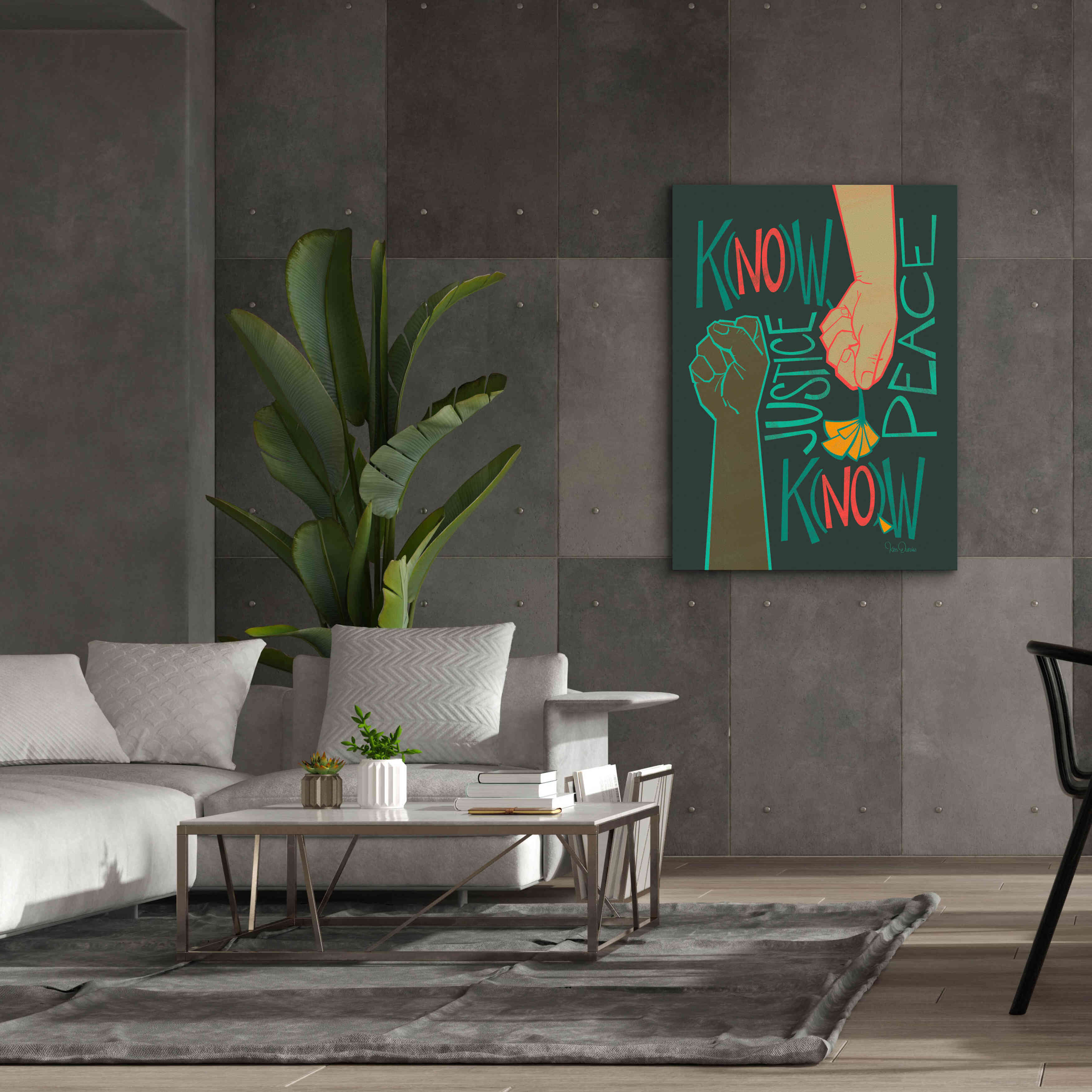 'Know Justice' by Kris Duran, Giclee Canvas Wall Art,40x54