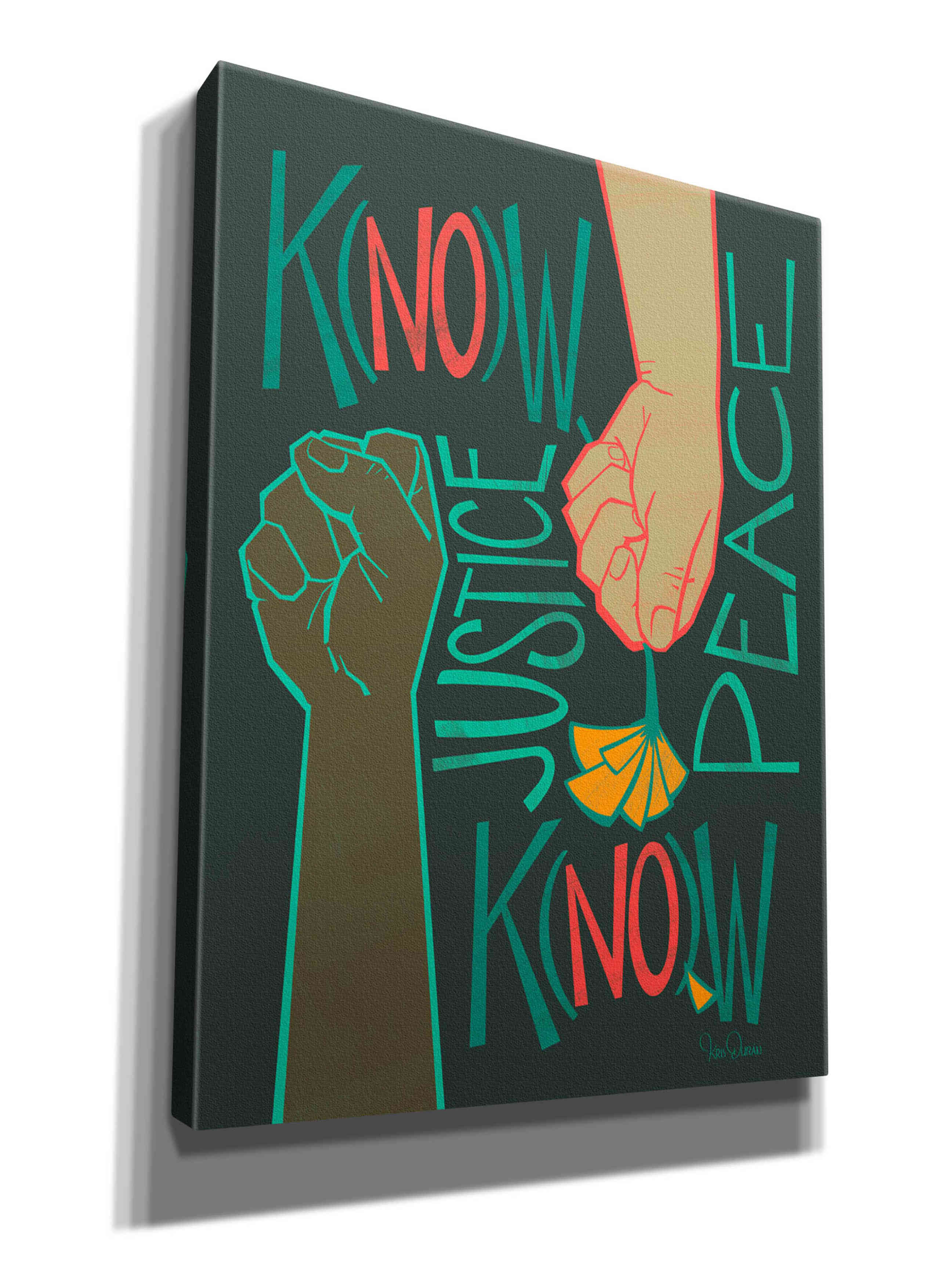 'Know Justice' by Kris Duran, Giclee Canvas Wall Art