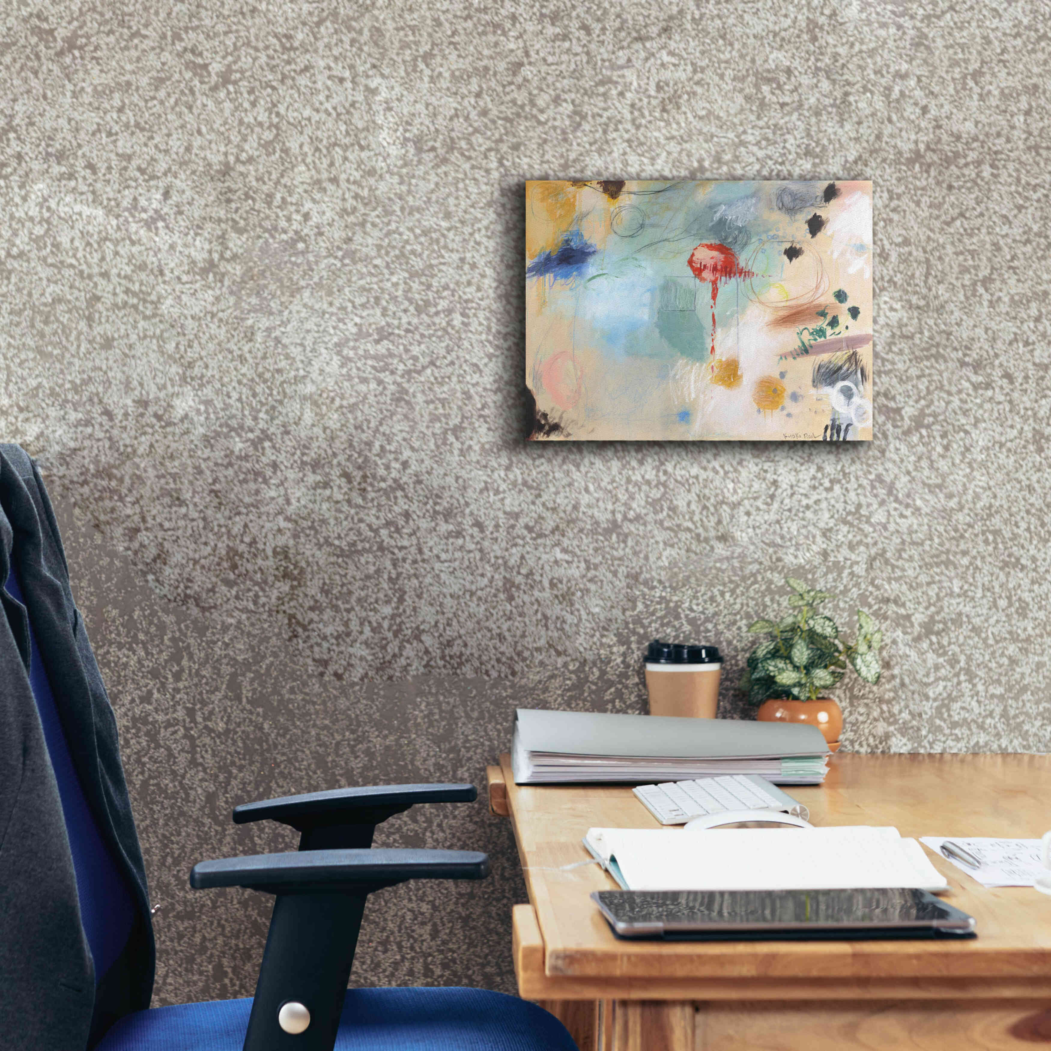 'Red Light' by Kyoko Fischer, Giclee Canvas Wall Art,16x12