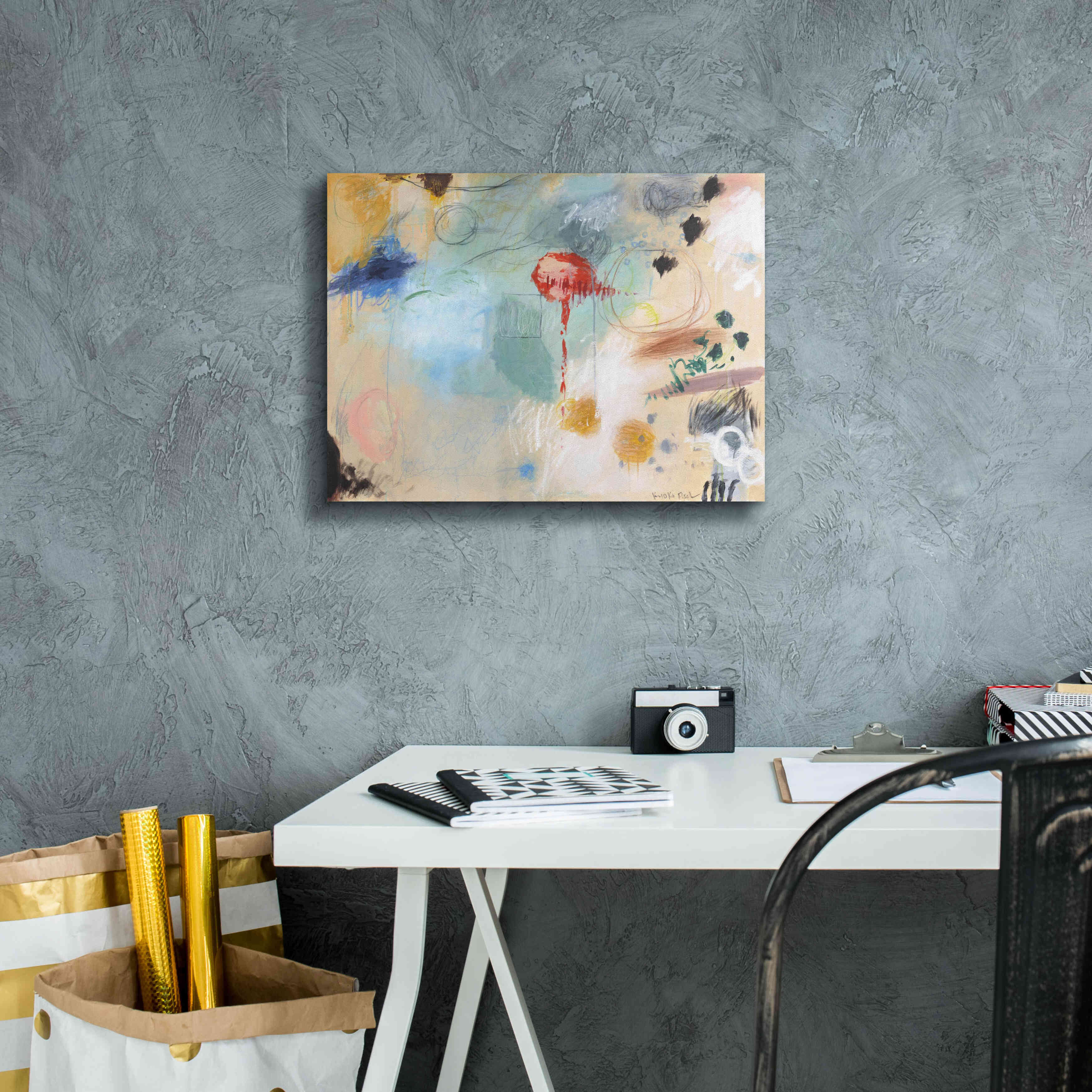 'Red Light' by Kyoko Fischer, Giclee Canvas Wall Art,16x12