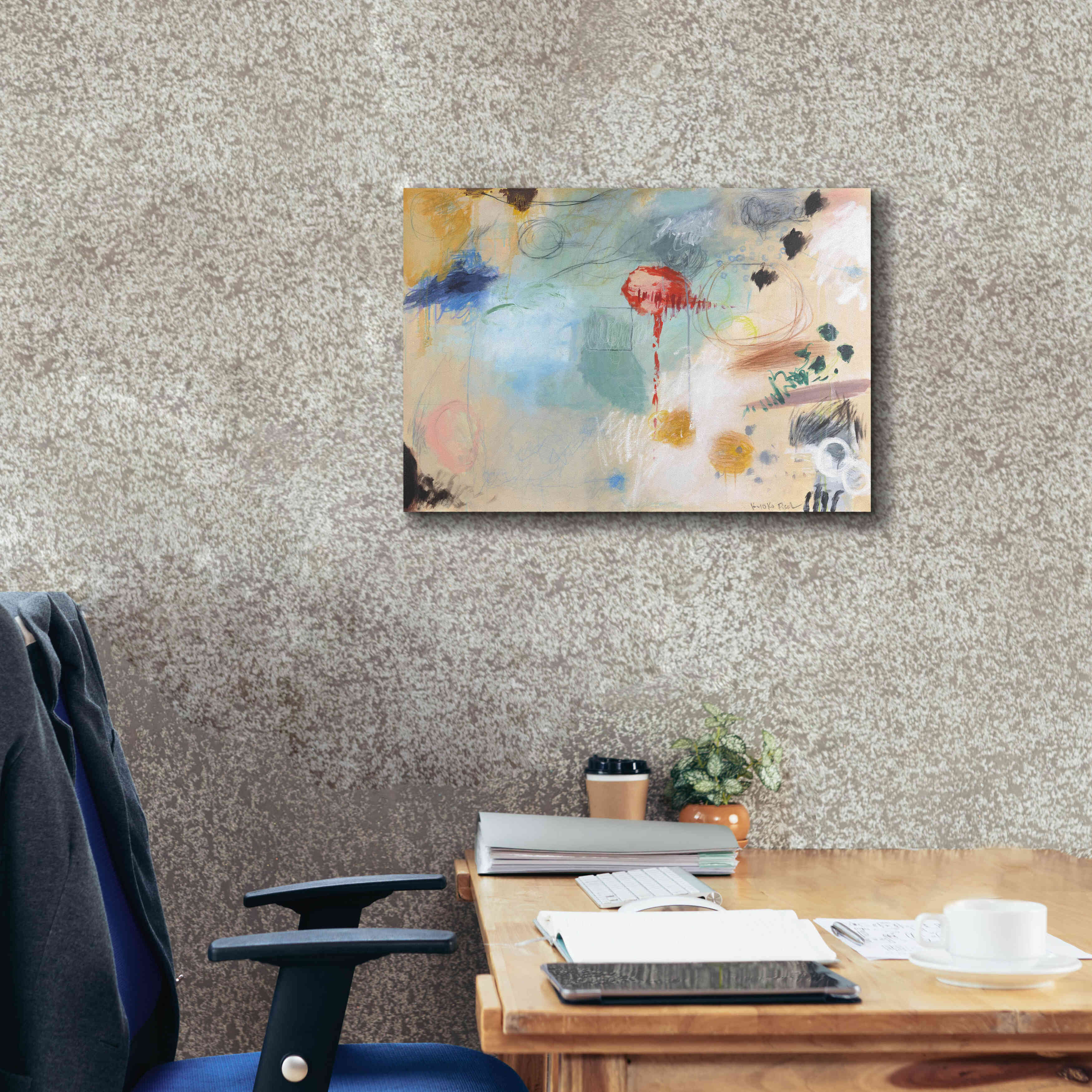 'Red Light' by Kyoko Fischer, Giclee Canvas Wall Art,26x18