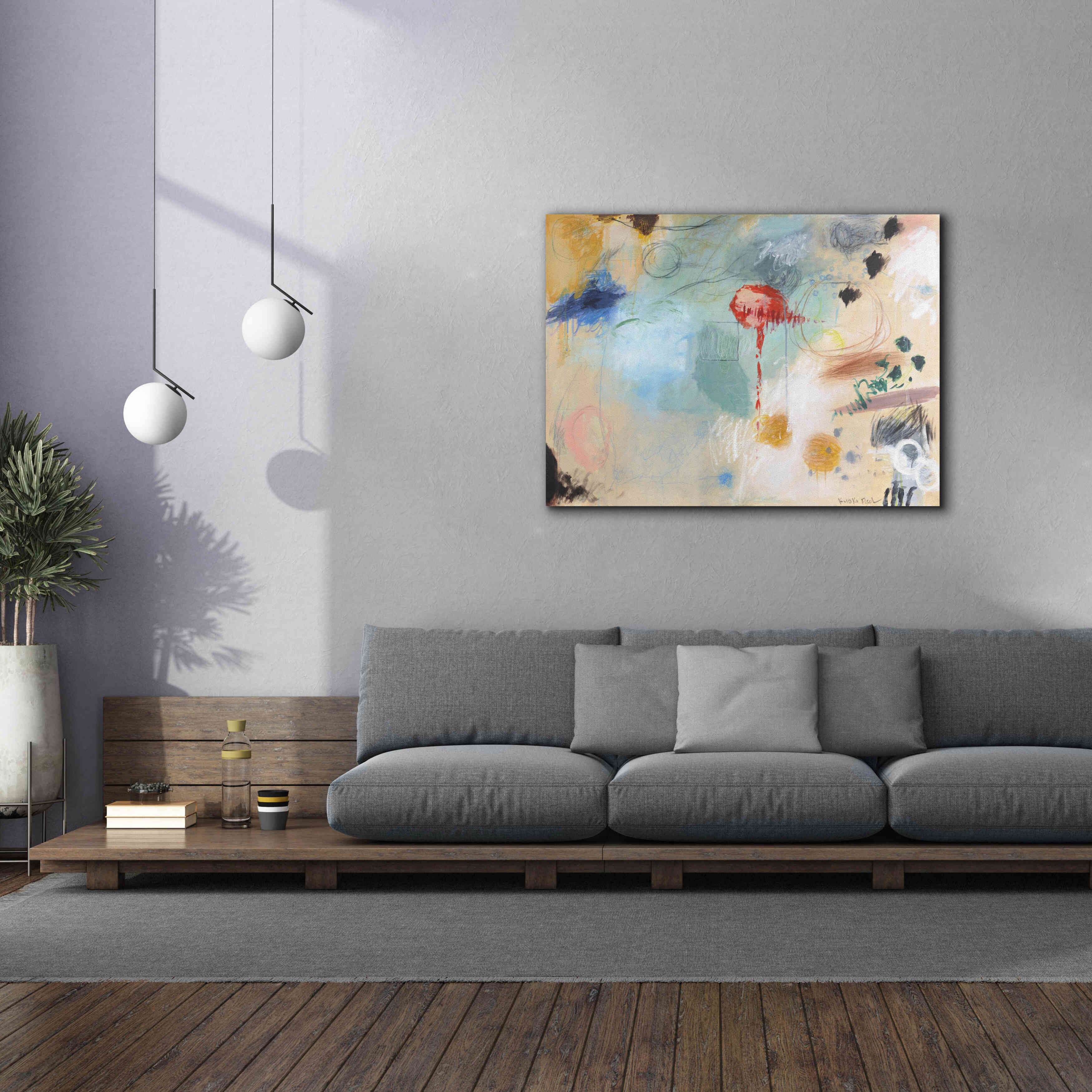 'Red Light' by Kyoko Fischer, Giclee Canvas Wall Art,54x40