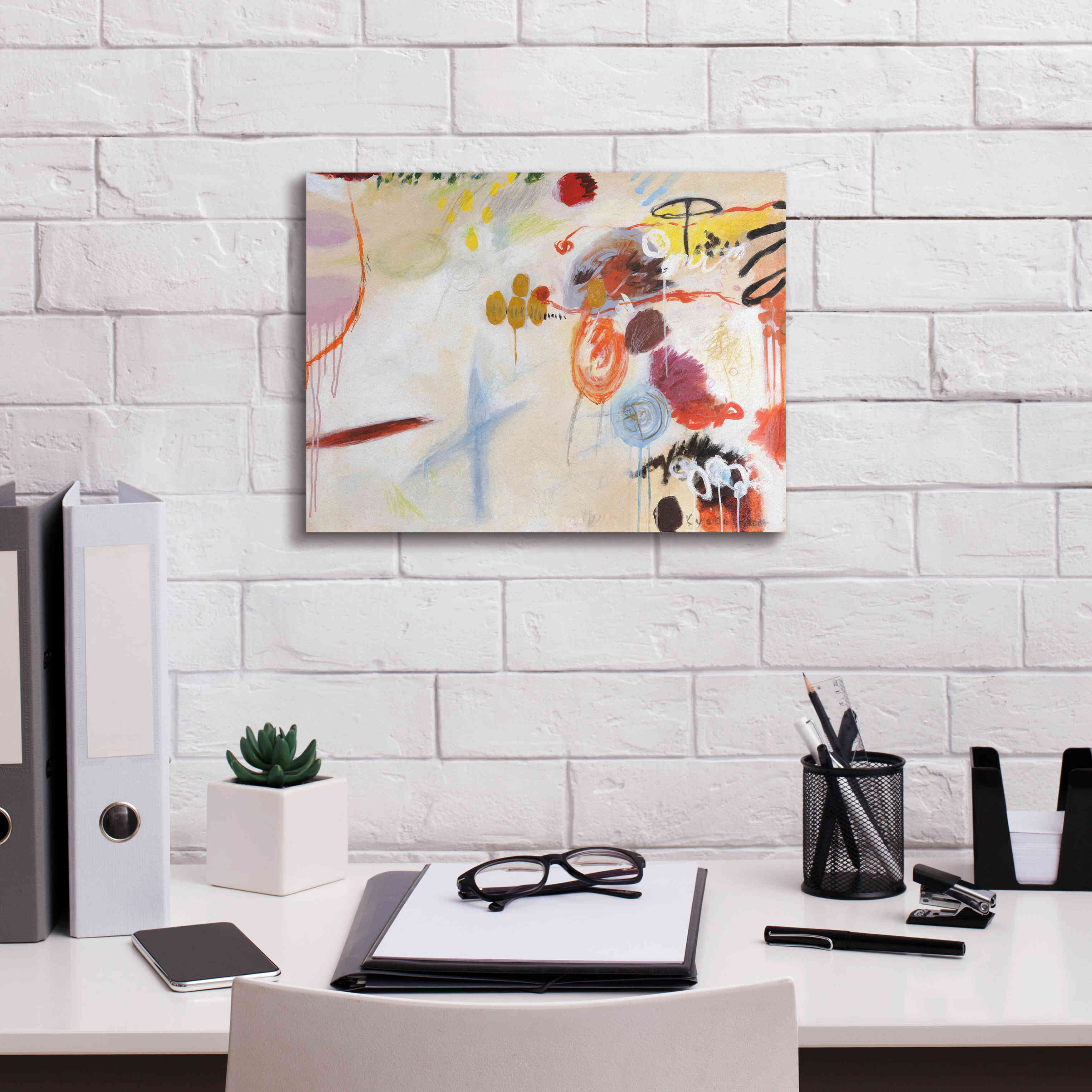 'Catching Bubbles' by Kyoko Fischer, Giclee Canvas Wall Art,16x12