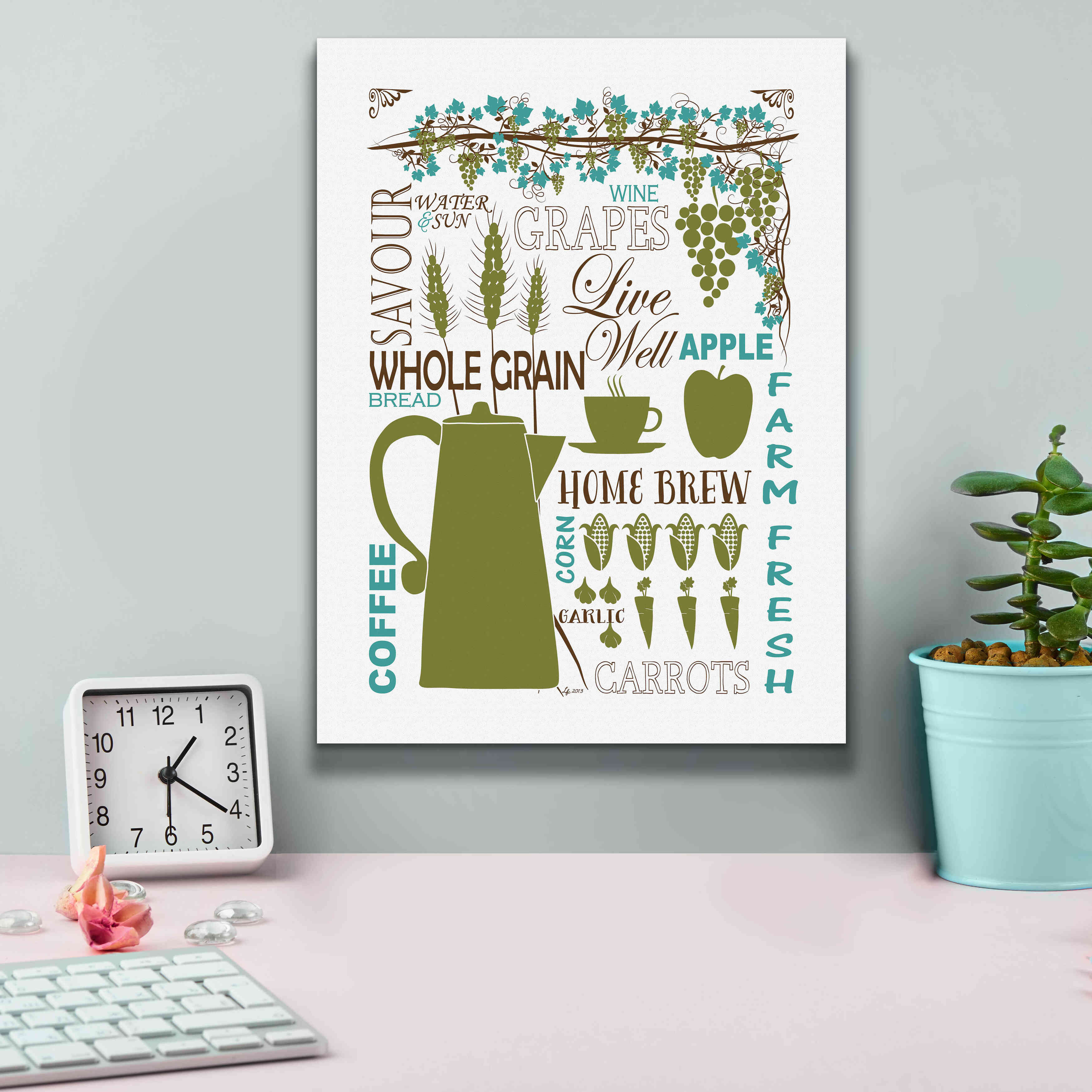 'Culinary Love 2 in Color' by Leslie Fuqua, Giclee Canvas Wall Art,12x16