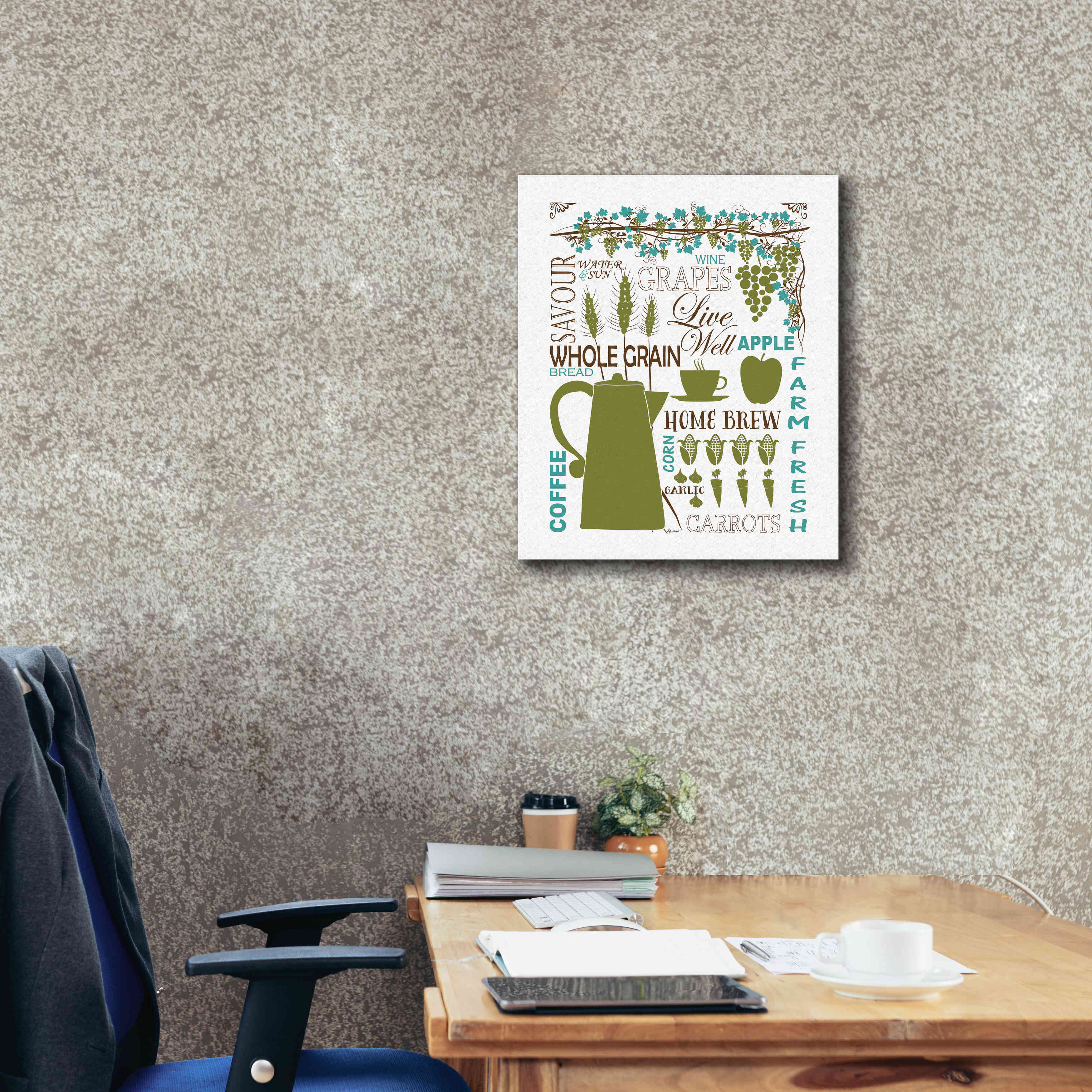 'Culinary Love 2 in Color' by Leslie Fuqua, Giclee Canvas Wall Art,20x24