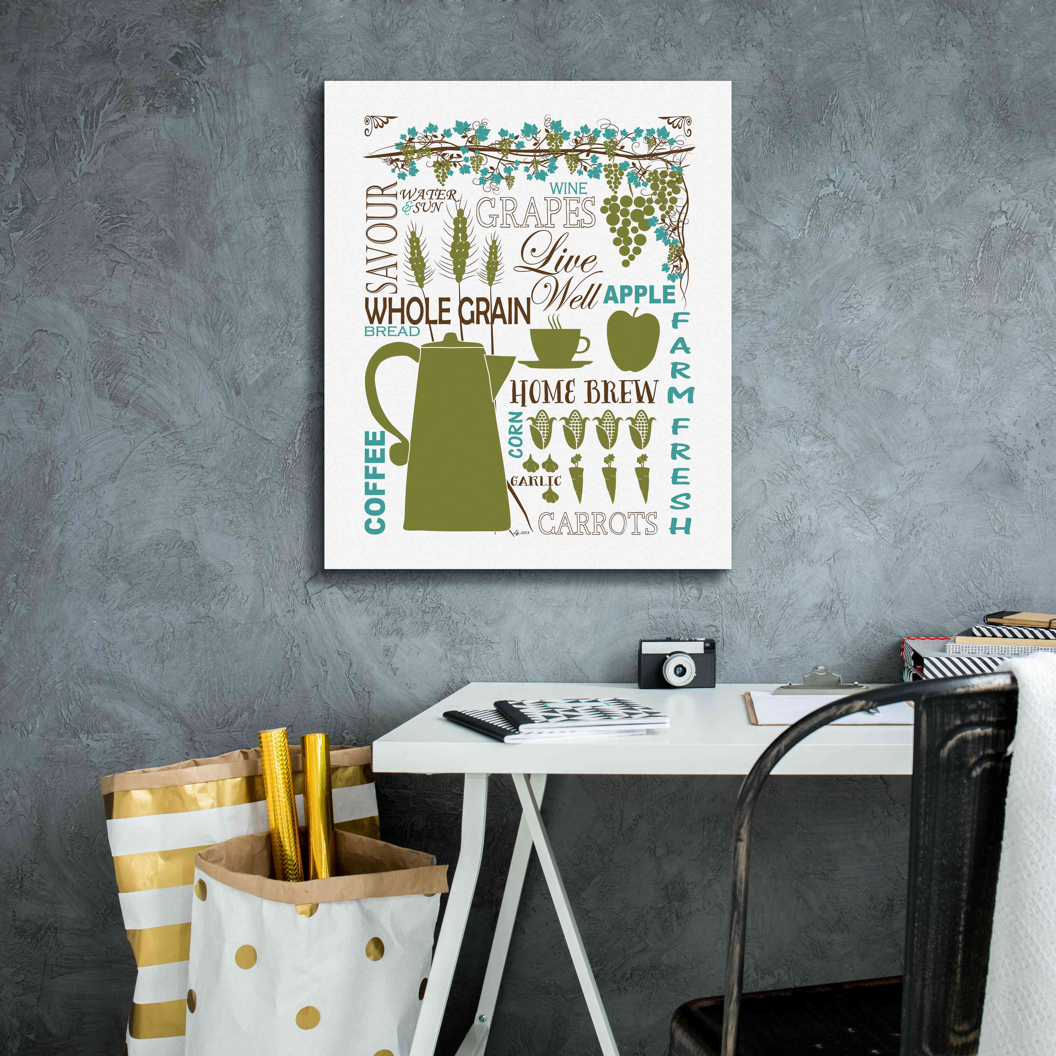 'Culinary Love 2 in Color' by Leslie Fuqua, Giclee Canvas Wall Art,20x24