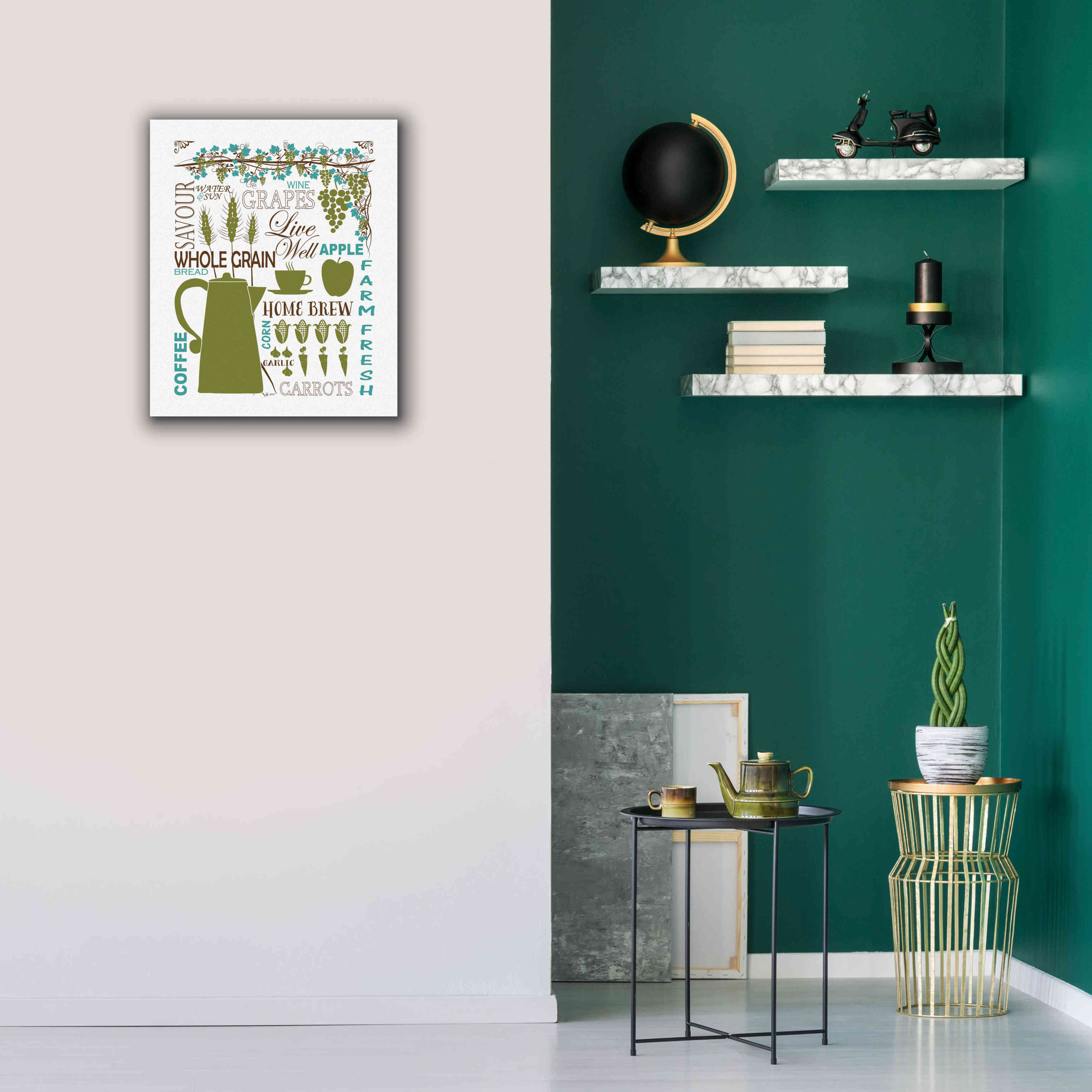 'Culinary Love 2 in Color' by Leslie Fuqua, Giclee Canvas Wall Art,20x24