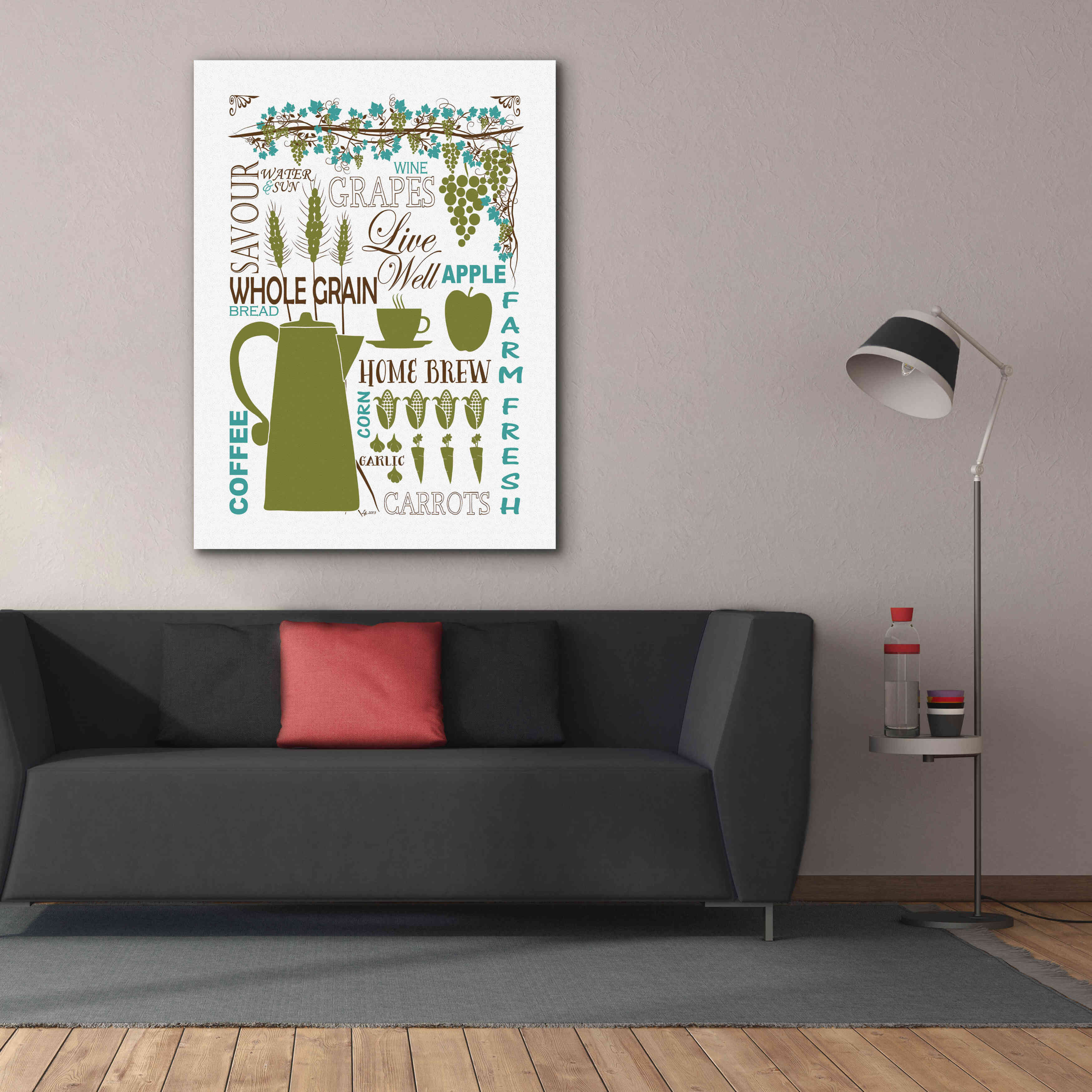 'Culinary Love 2 in Color' by Leslie Fuqua, Giclee Canvas Wall Art,40x54