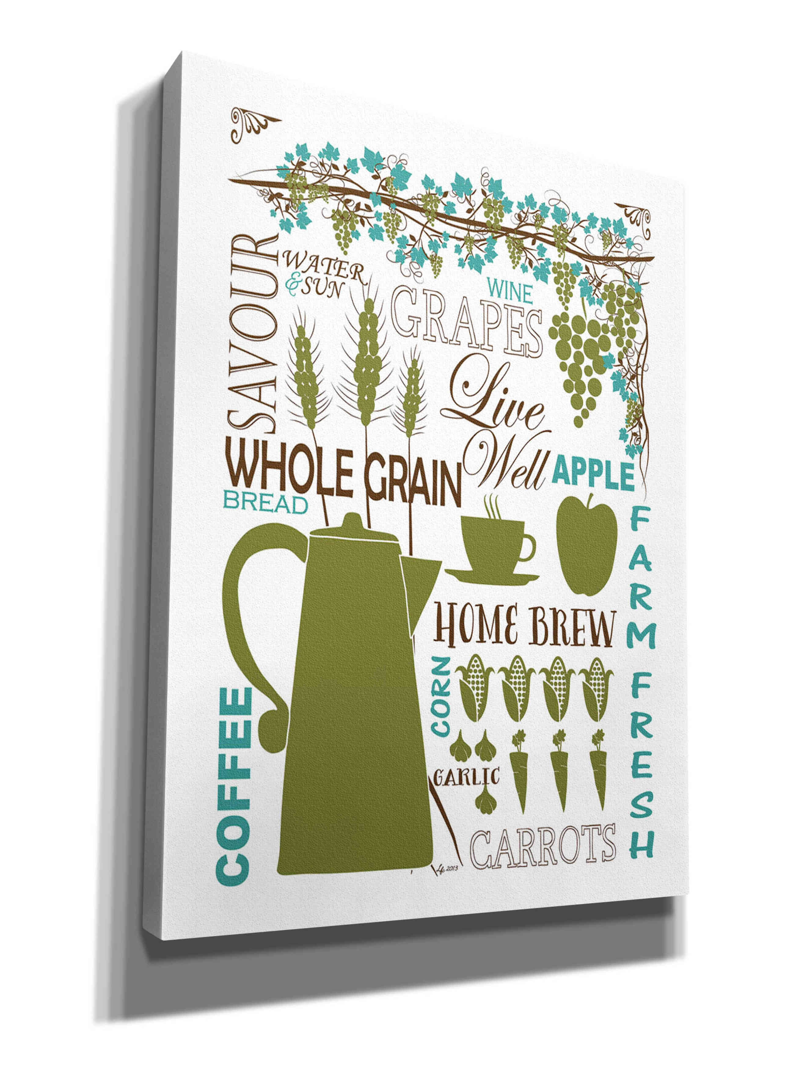 'Culinary Love 2 in Color' by Leslie Fuqua, Giclee Canvas Wall Art