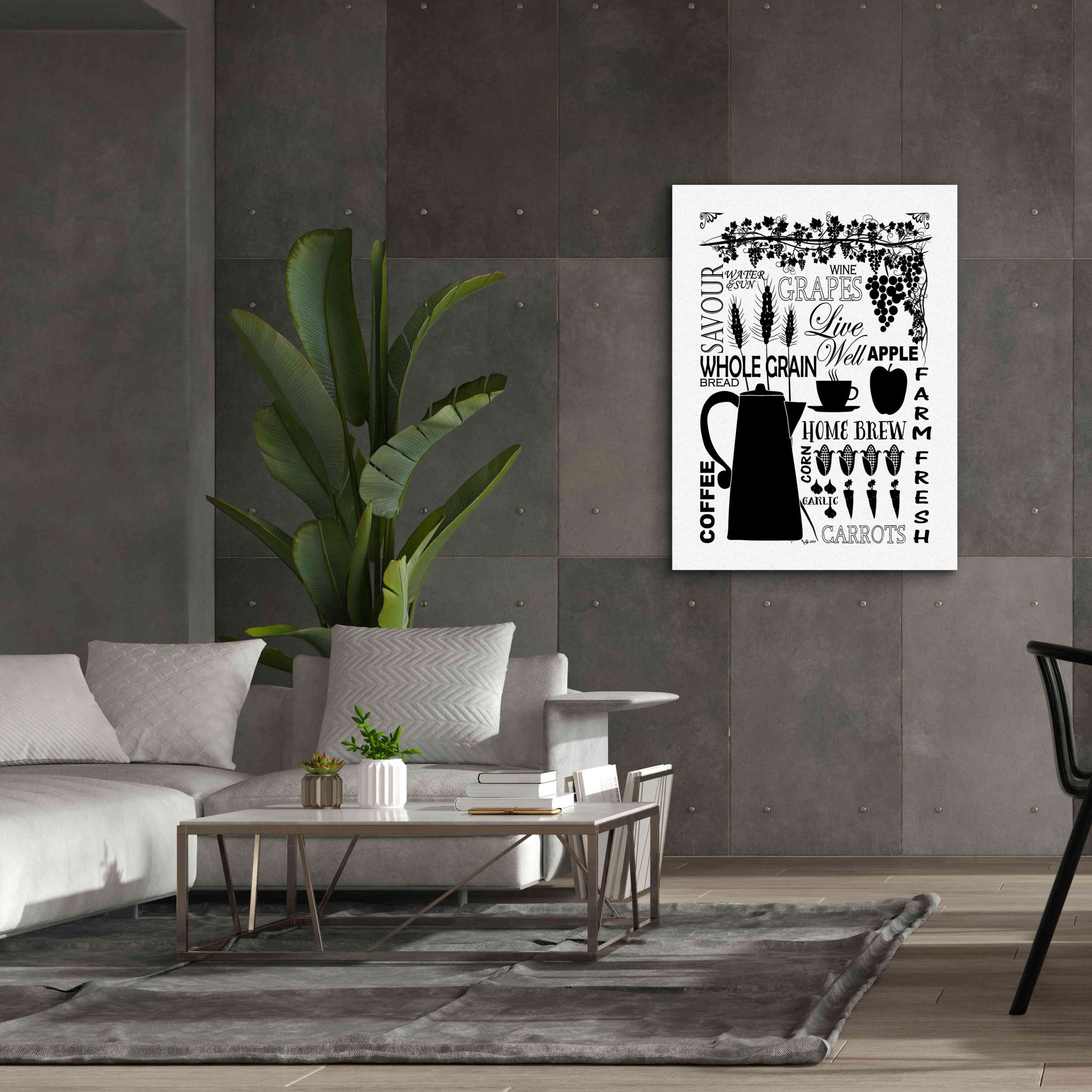 'Culinary Love 2 in B&W' by Leslie Fuqua, Giclee Canvas Wall Art,40x54