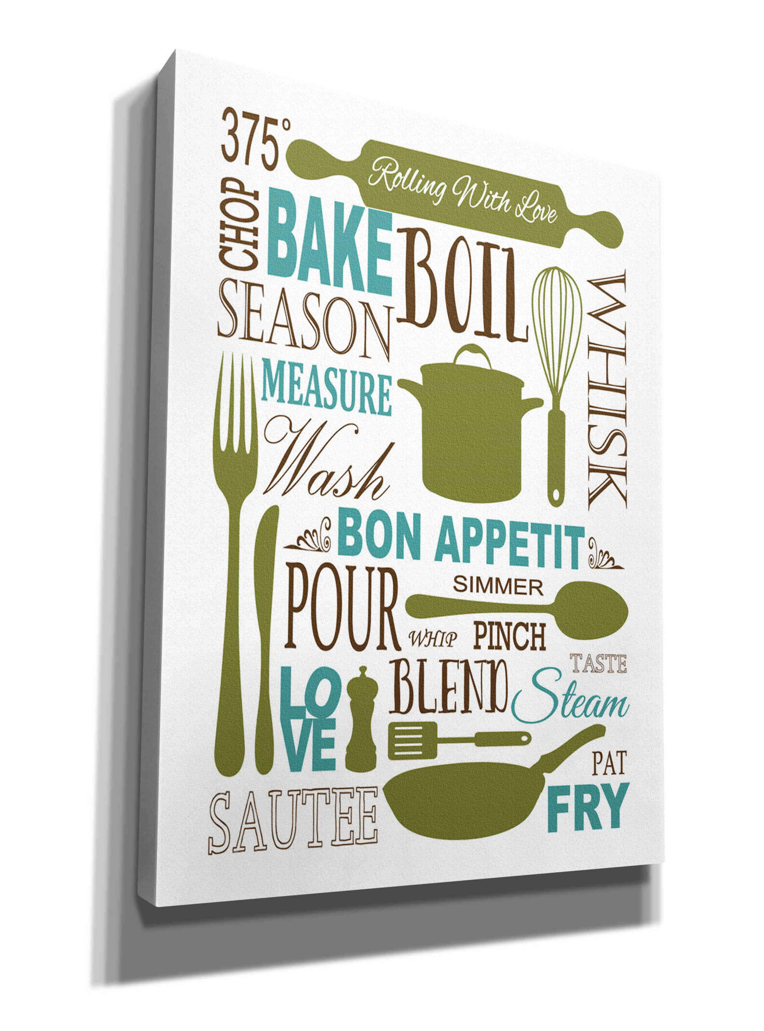 'Culinary Love 1 in Color' by Leslie Fuqua, Giclee Canvas Wall Art