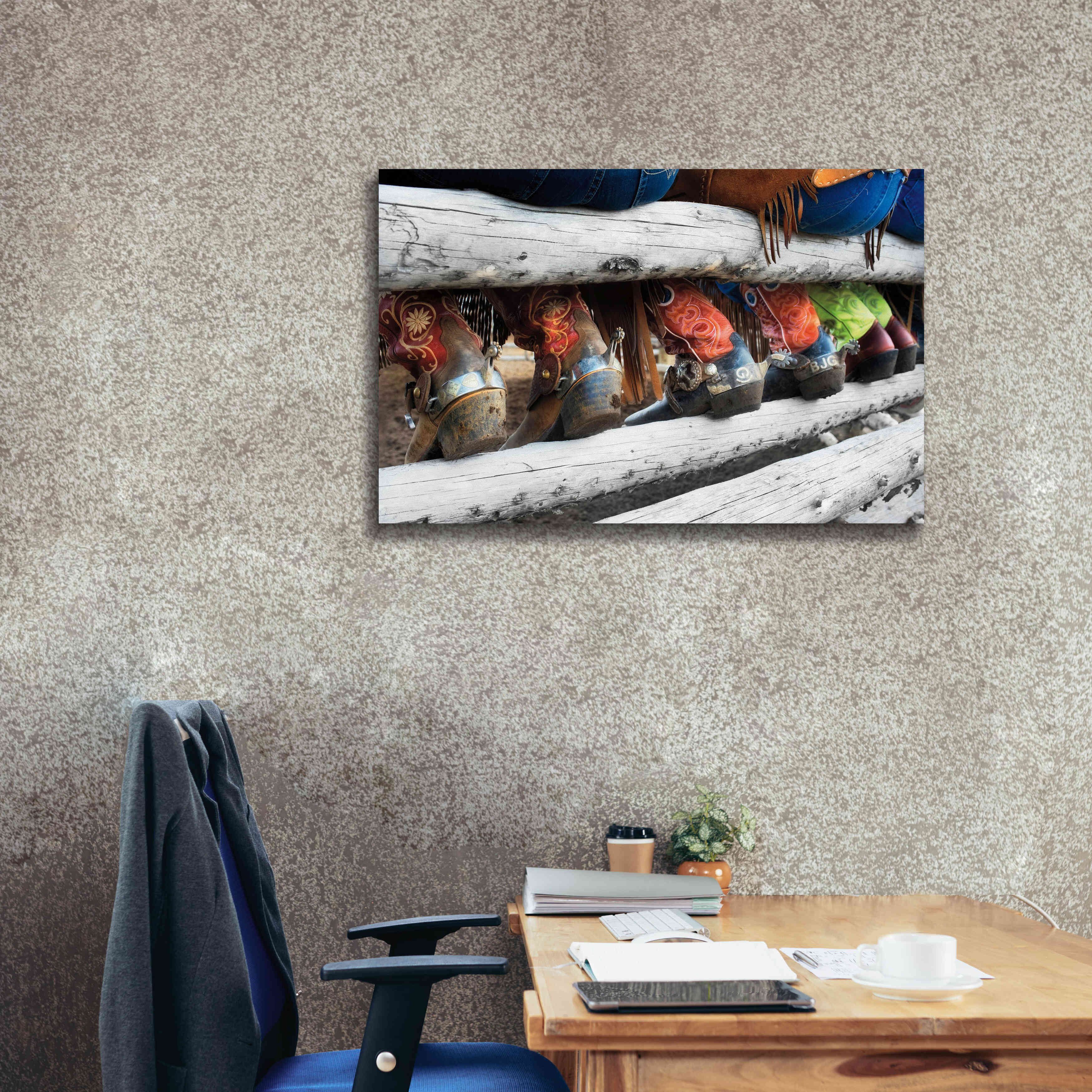 'Boots & Spurs' by Lisa Dearing, Giclee Canvas Wall Art,40x26