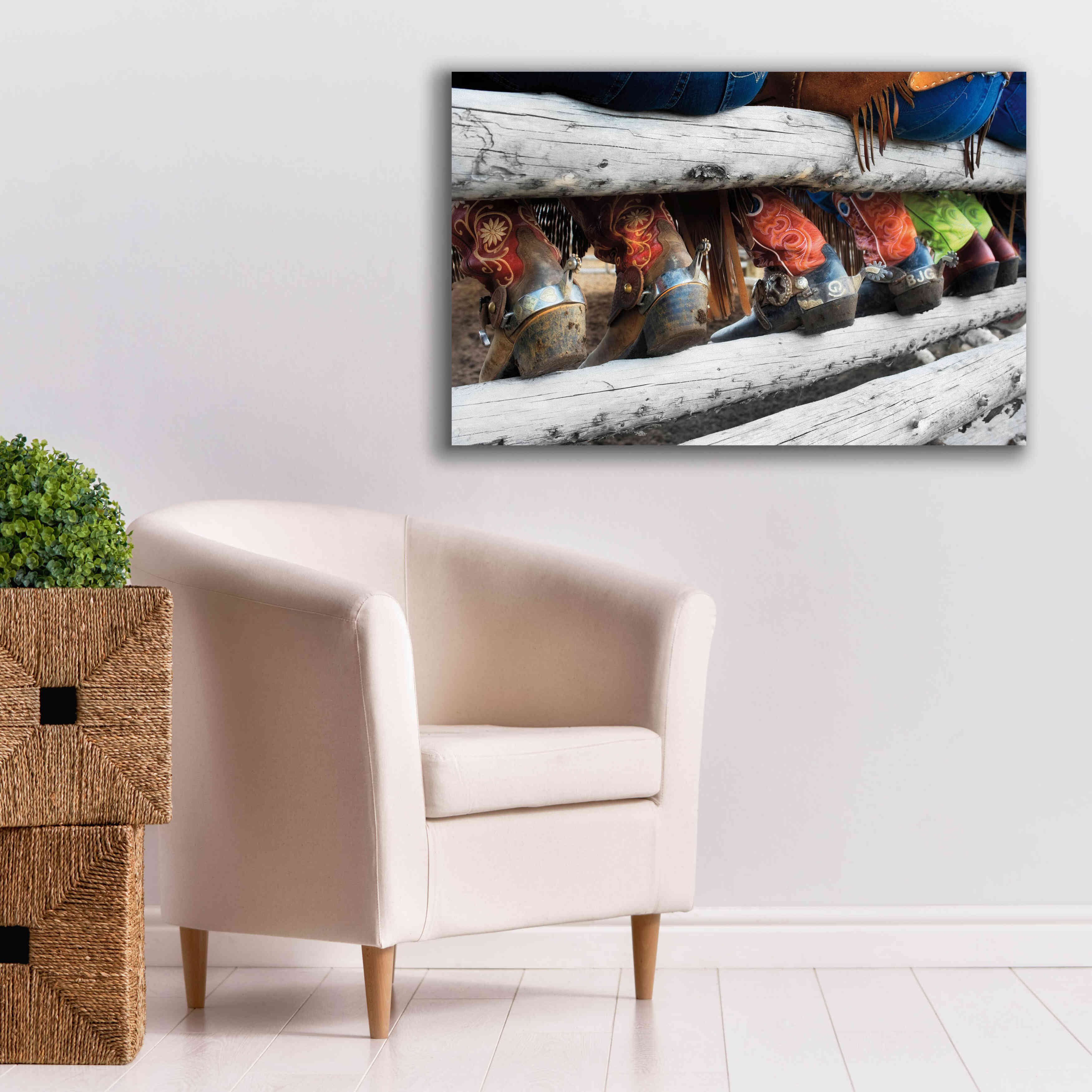 'Boots & Spurs' by Lisa Dearing, Giclee Canvas Wall Art,40x26