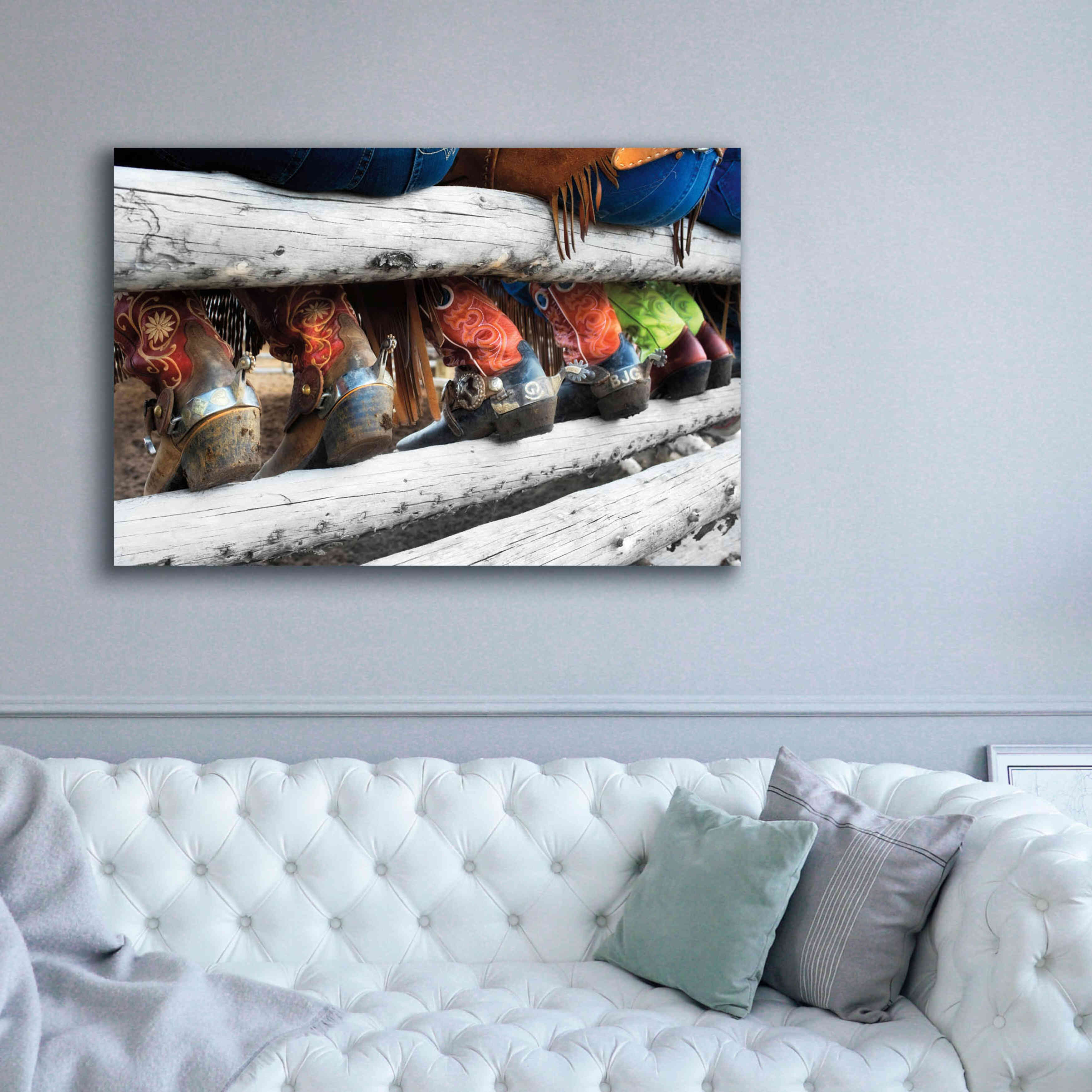 'Boots & Spurs' by Lisa Dearing, Giclee Canvas Wall Art,60x40