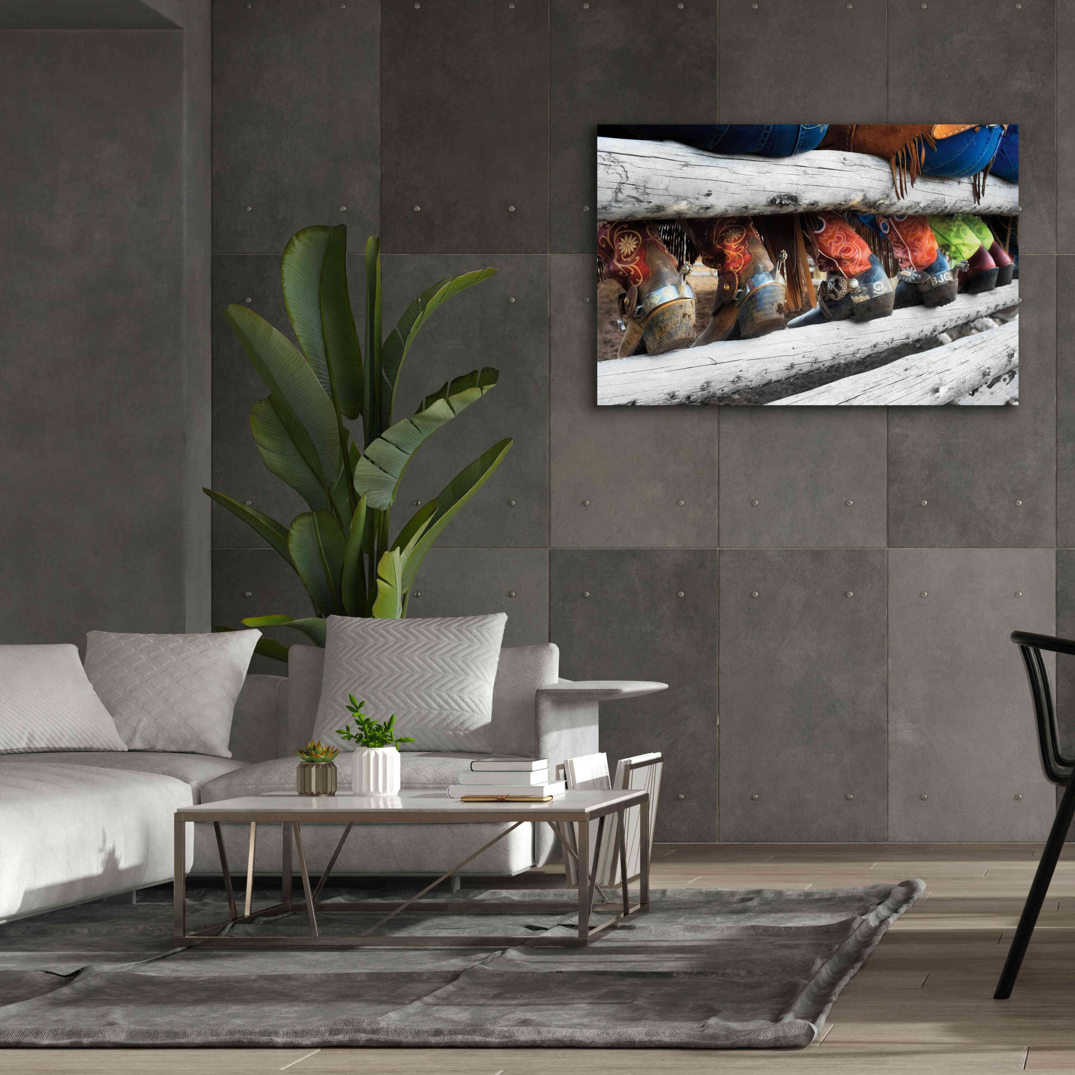 'Boots & Spurs' by Lisa Dearing, Giclee Canvas Wall Art,60x40