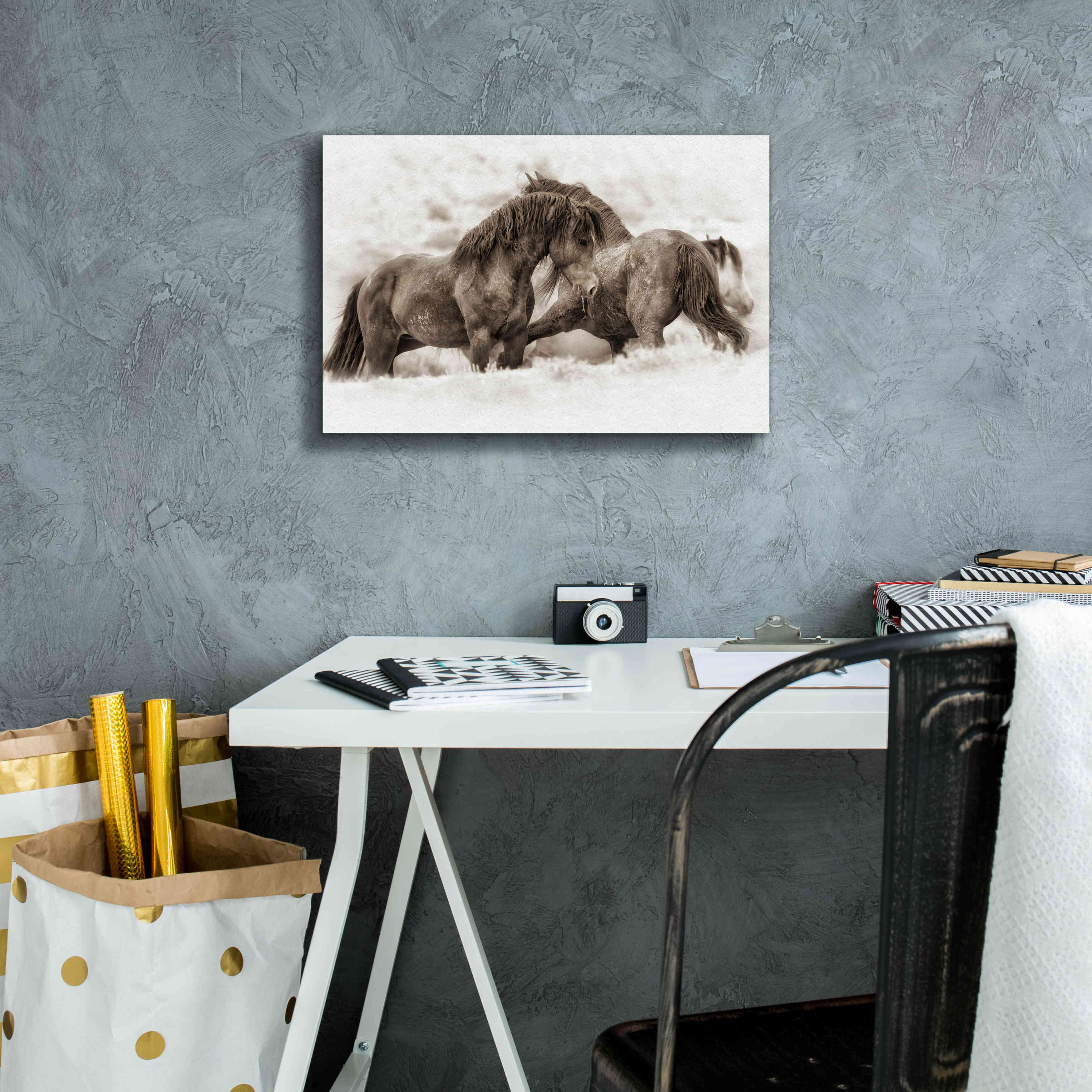 'Brothers' by Lisa Dearing, Giclee Canvas Wall Art,18x12