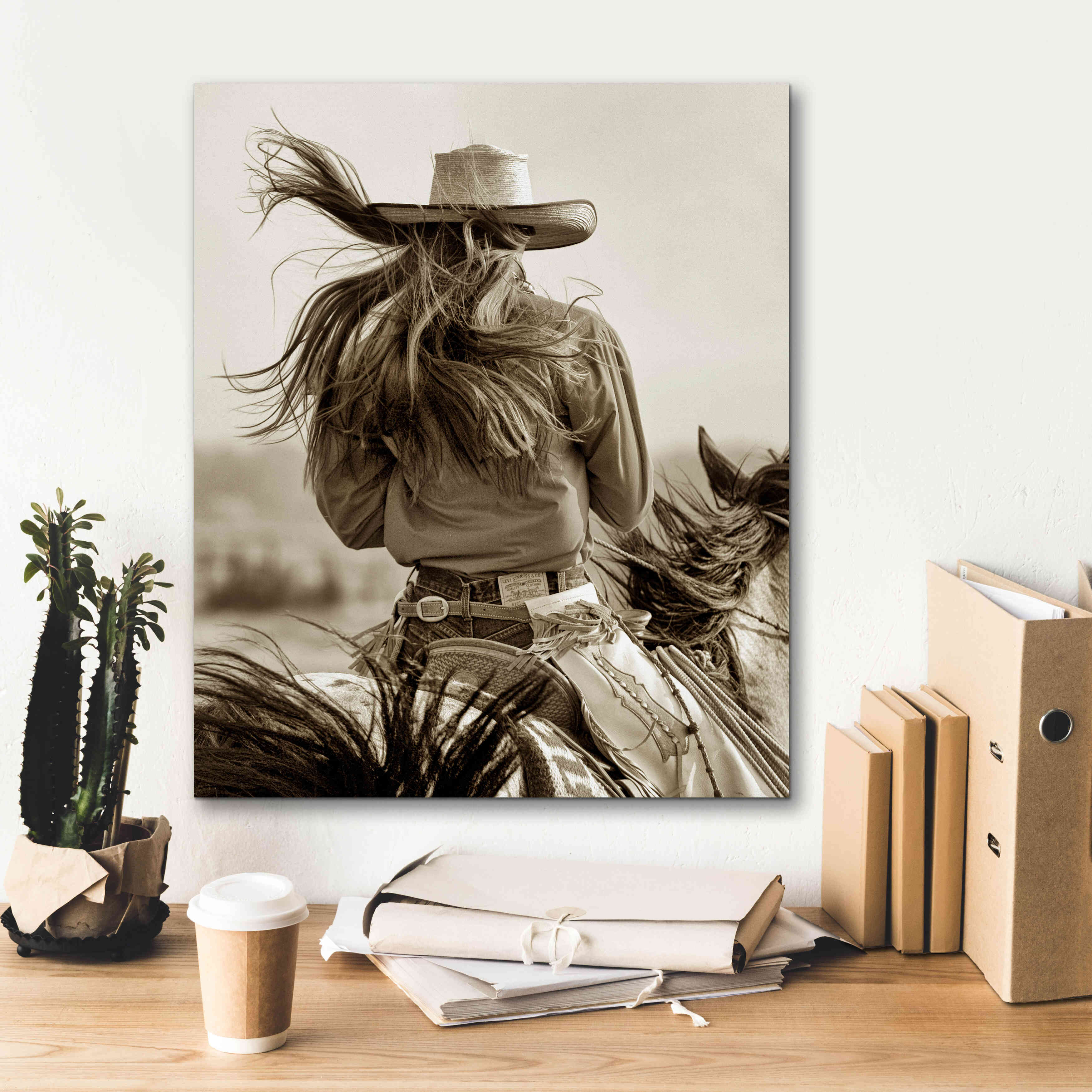 'Cowgirl' by Lisa Dearing, Giclee Canvas Wall Art,20x24