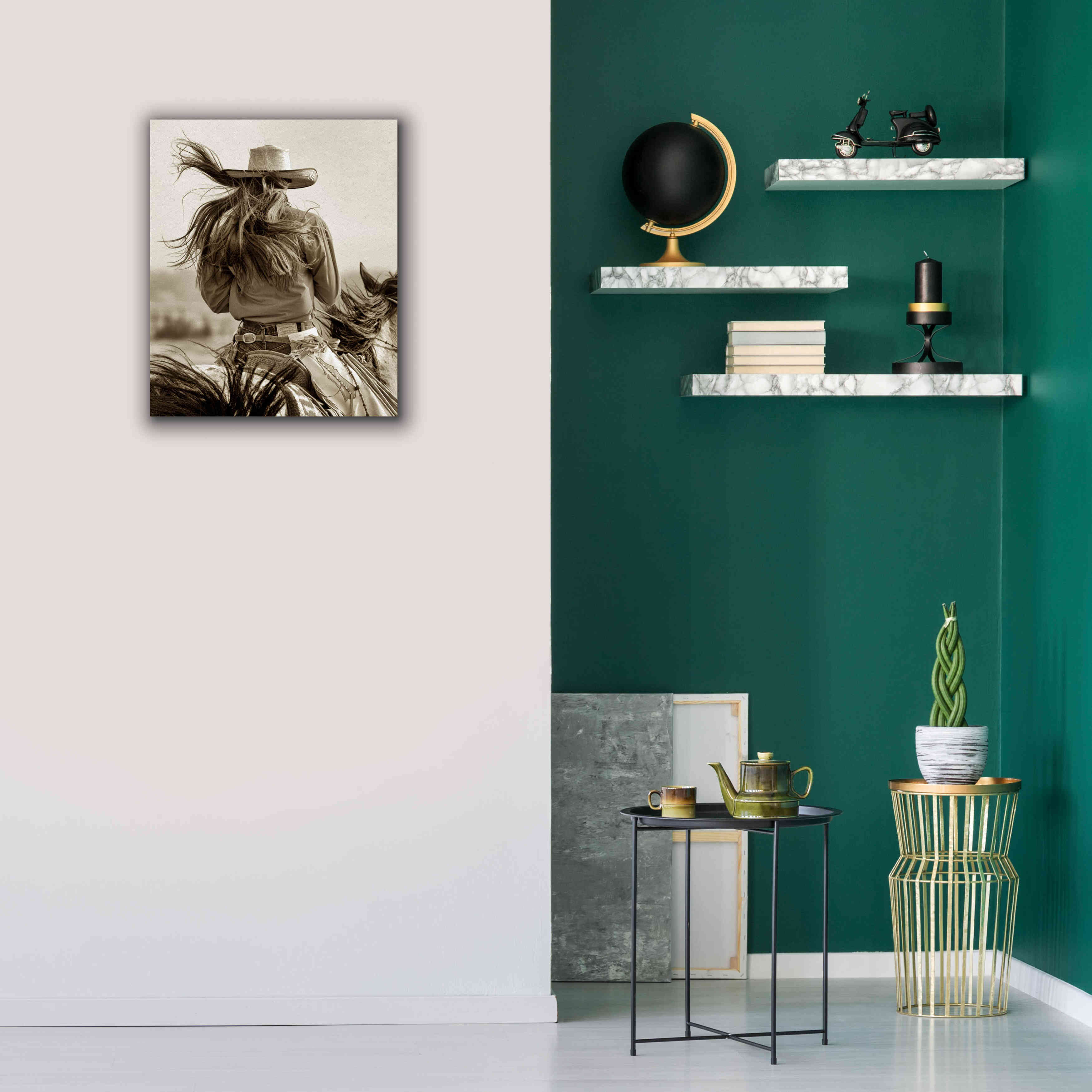 'Cowgirl' by Lisa Dearing, Giclee Canvas Wall Art,20x24