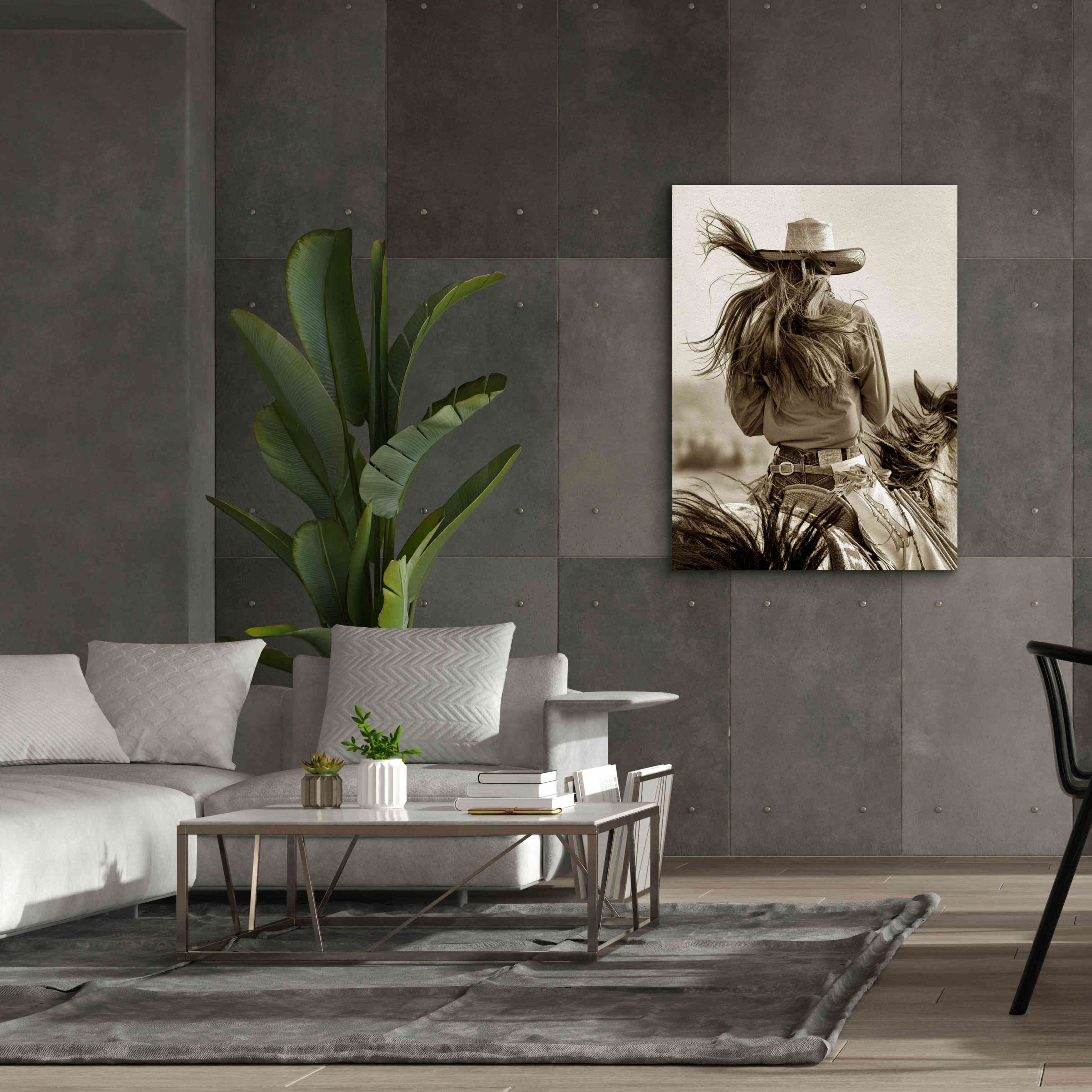 'Cowgirl' by Lisa Dearing, Giclee Canvas Wall Art,40x54