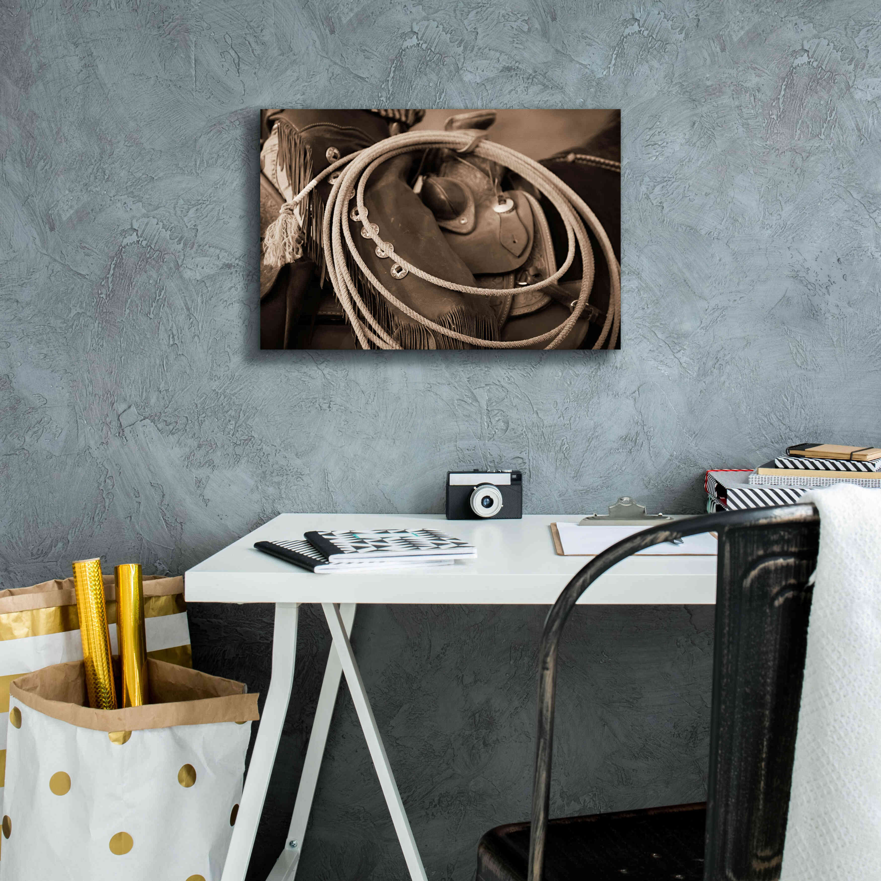 'Cowgirls Lasso' by Lisa Dearing, Giclee Canvas Wall Art,18x12