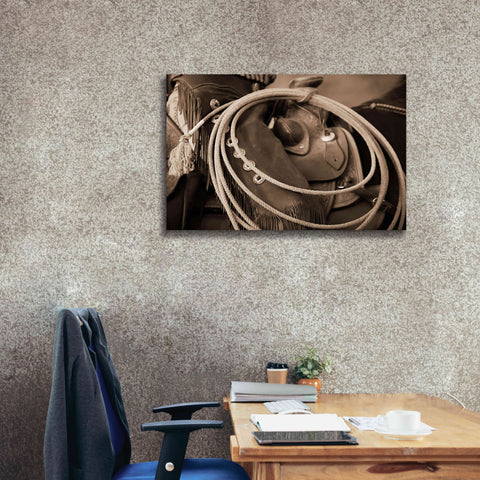 Image of 'Cowgirls Lasso' by Lisa Dearing, Giclee Canvas Wall Art,40x26