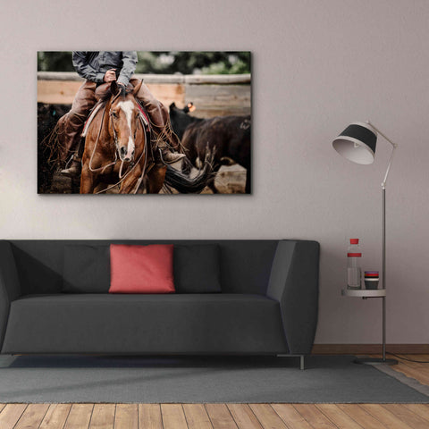 Image of 'Cutting Horse' by Lisa Dearing, Giclee Canvas Wall Art,60x40