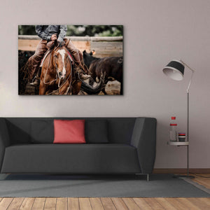 'Cutting Horse' by Lisa Dearing, Giclee Canvas Wall Art,60x40