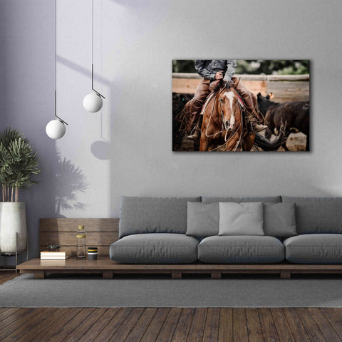 Image of 'Cutting Horse' by Lisa Dearing, Giclee Canvas Wall Art,60x40
