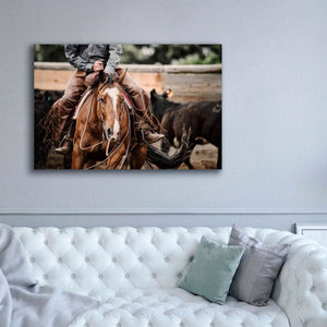 'Cutting Horse' by Lisa Dearing, Giclee Canvas Wall Art,60x40